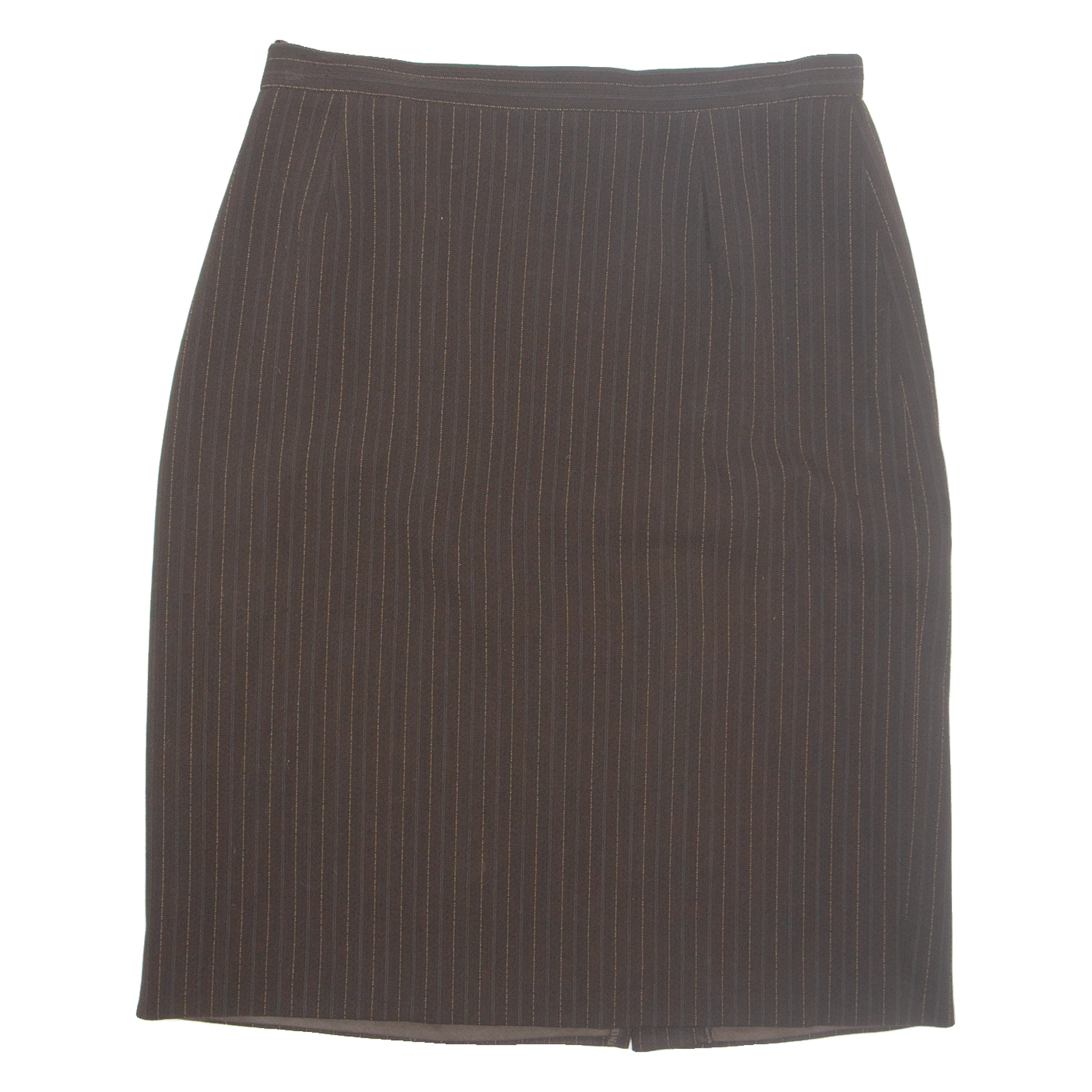 RHAPSODIE Womens Straight Skirt Brown Knee Length 90s Striped M Refurbished - N/A refurbished available on Cerqular