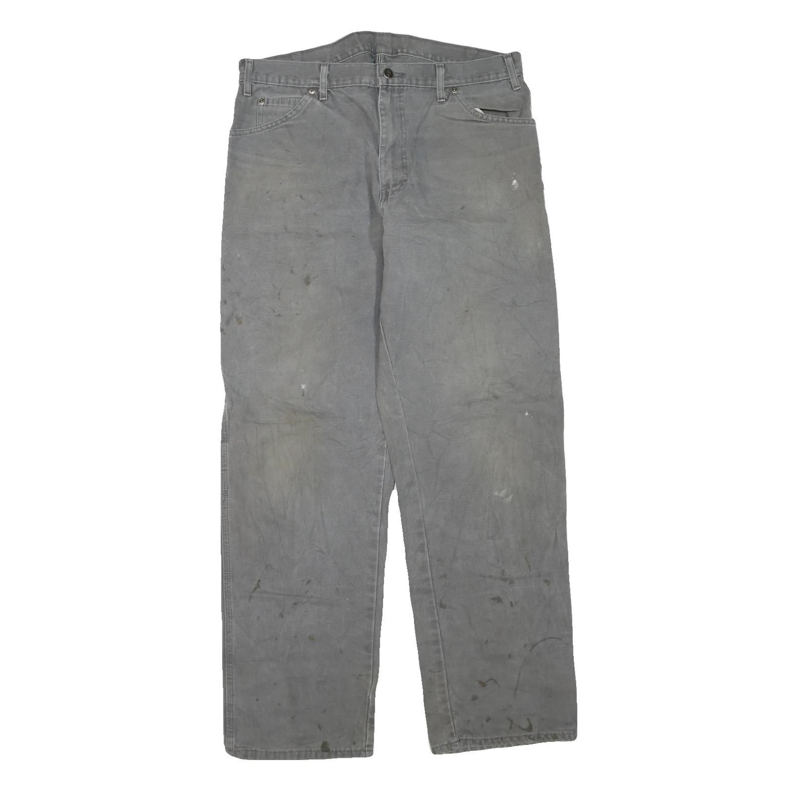 DICKIES Mens Grey Regular Fit Straight Denim Jeans W36 L34 Workwear Refurbished - N/A refurbished available on Cerqular