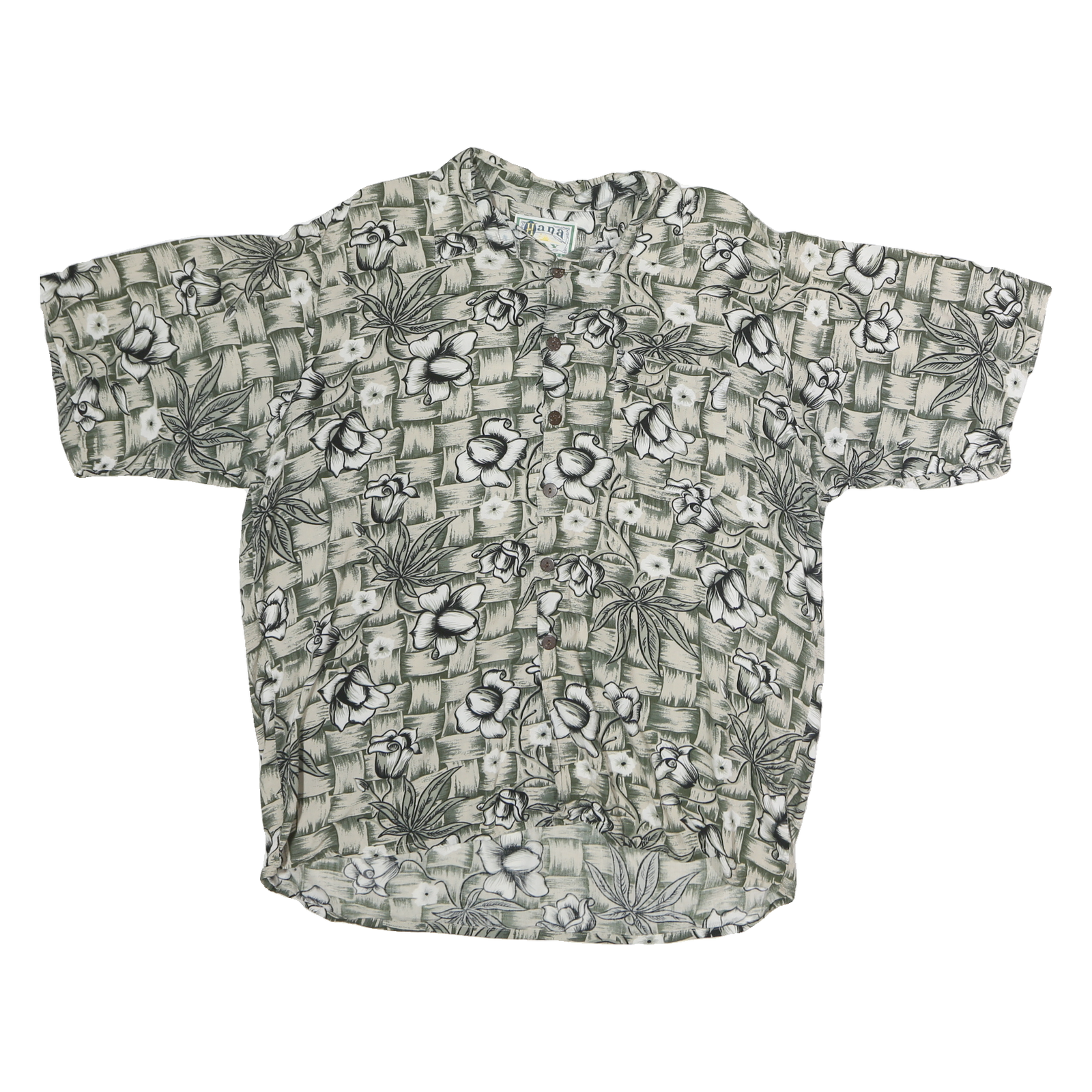 Buy HANA BAY Mens Green & Cream Floral Cotton Shirt L Casual Button Front Refurbished - $15.59 HANA BAY Mens Green & Cream Floral Cotton Shirt L Casual Button Front Refurbished - N/A refurbished available on Cerqular