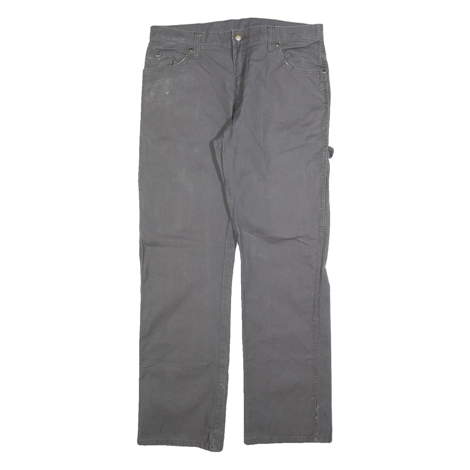 DICKIES Mens Regular Fit Straight Leg Denim Grey W33 L32 Workwear Cargo Jeans Refurbished - N/A refurbished available on Cerqular