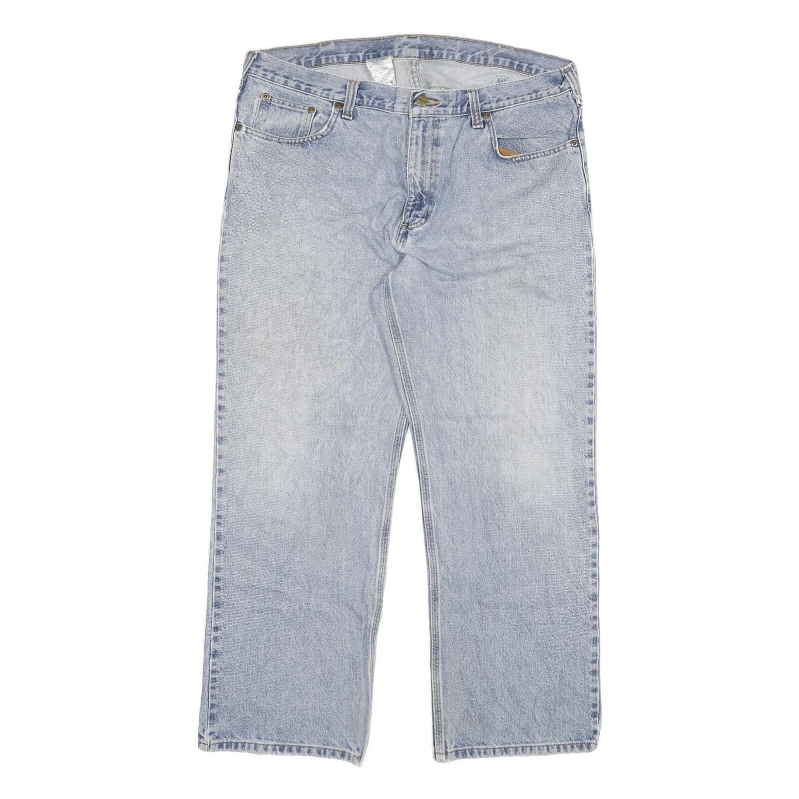 CARHARTT Mens Jeans Blue Loose Straight Denim Light W40 L30 Casual Workwear Refurbished - N/A refurbished available on Cerqular
