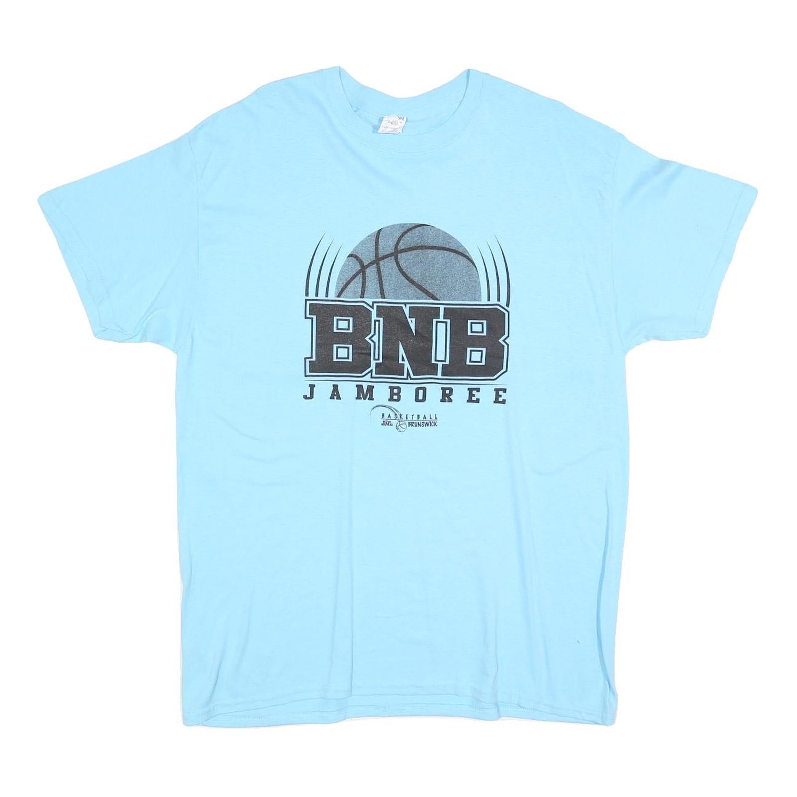 GILDAN Mens Blue BNB Jamboree Graphic T-Shirt L Short Sleeve Crew Neck Casual Refurbished - N/A refurbished available on Cerqular