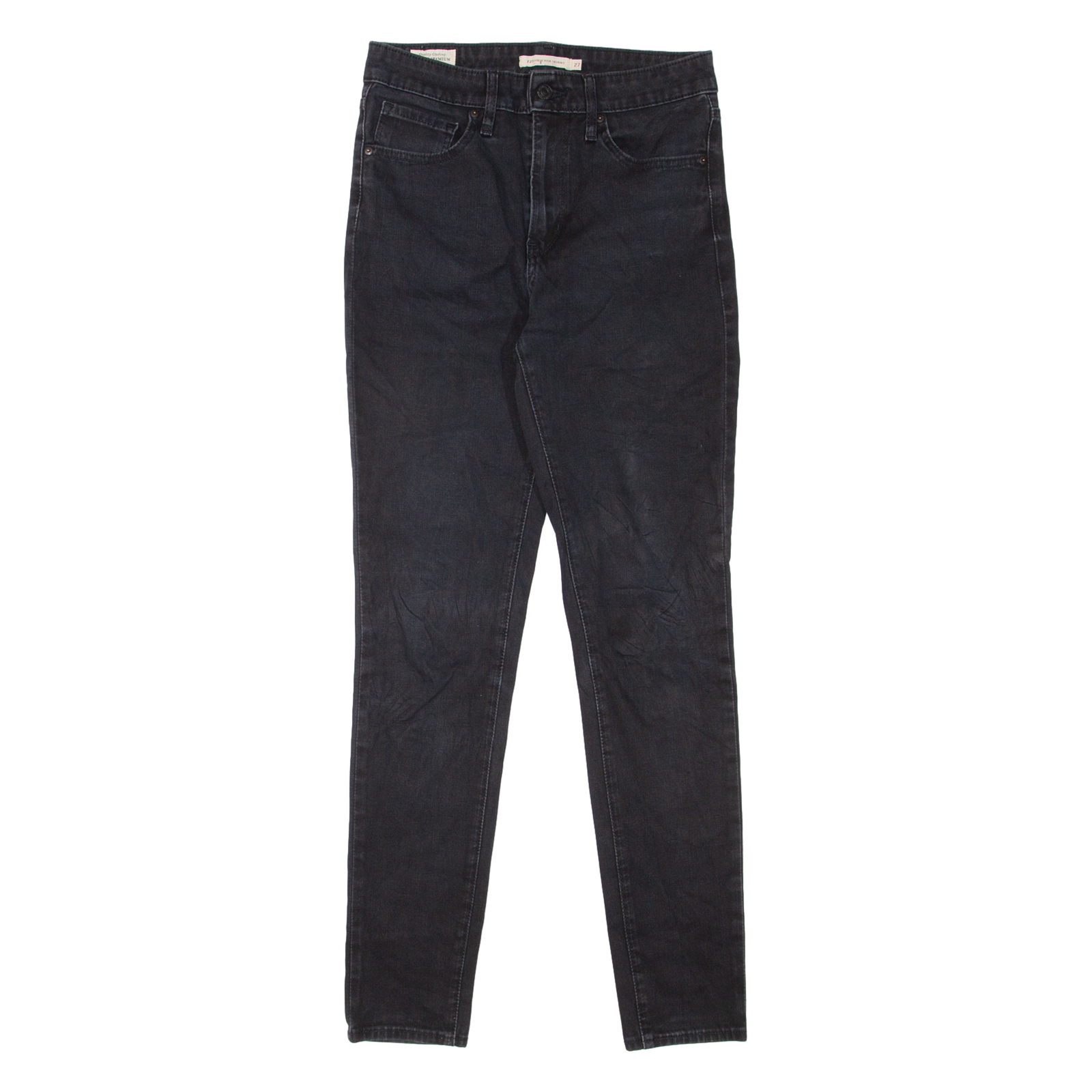 LEVI'S 721 High Rise BIG E Womens Jeans Black Slim Skinny W27 L30 Refurbished - N/A refurbished available on Cerqular