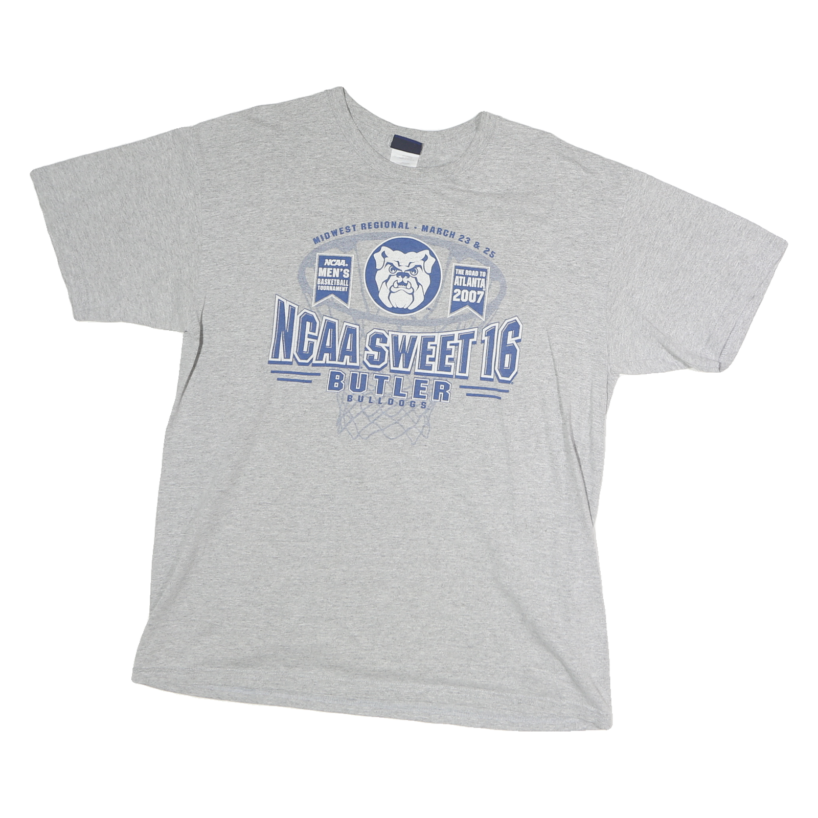 STEP AHEAD Mens Grey NCAA Sweet 16 Graphic T-Shirt M Short Sleeve Crew Neck Refurbished - N/A refurbished available on Cerqular