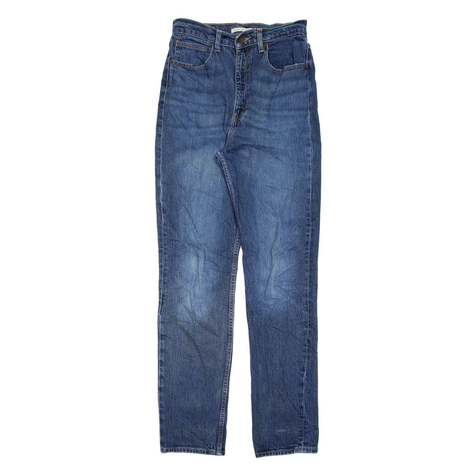 LEVI'S High Rise BIG E Womens Jeans Blue Slim Straight Stone Wash W27 L31 Refurbished - N/A refurbished available on Cerqular
