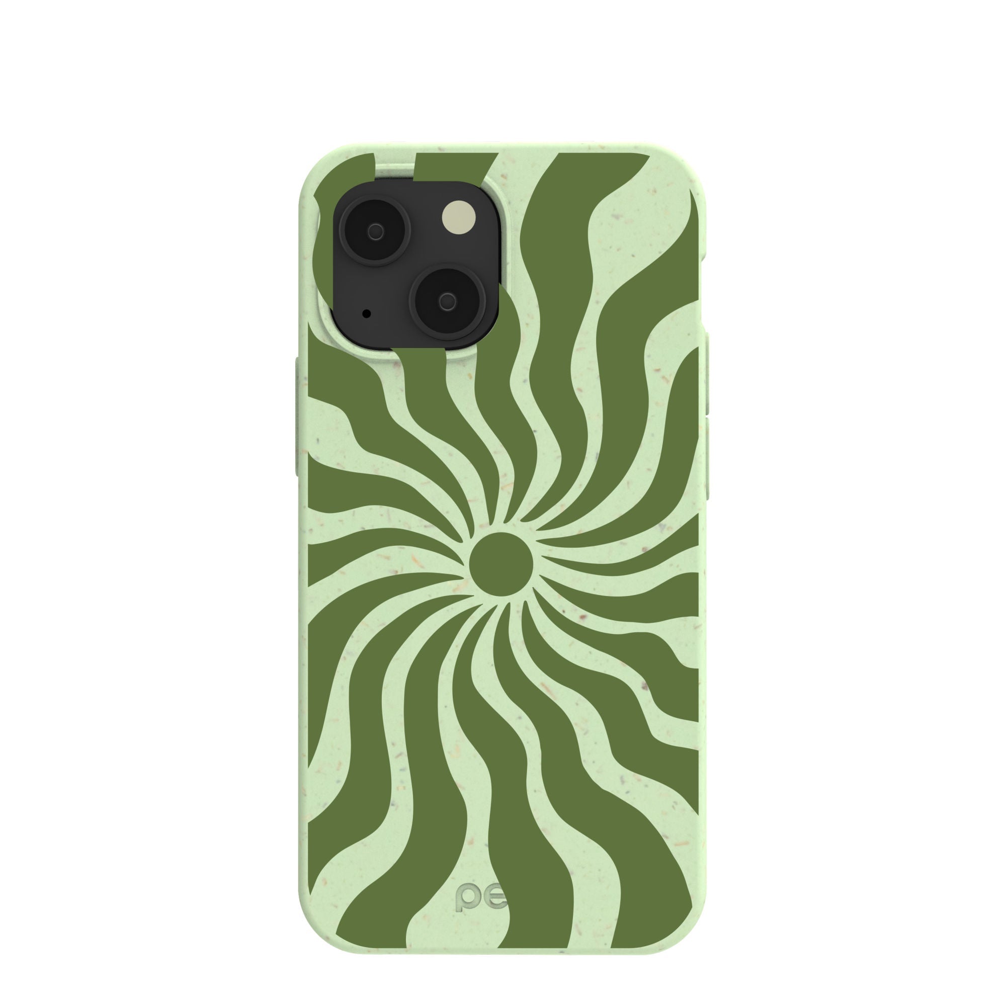 Sage Green Watermelon Time Warp iPhone 13 Mini Case Refurbished - Pela Case refurbished available on Cerqular