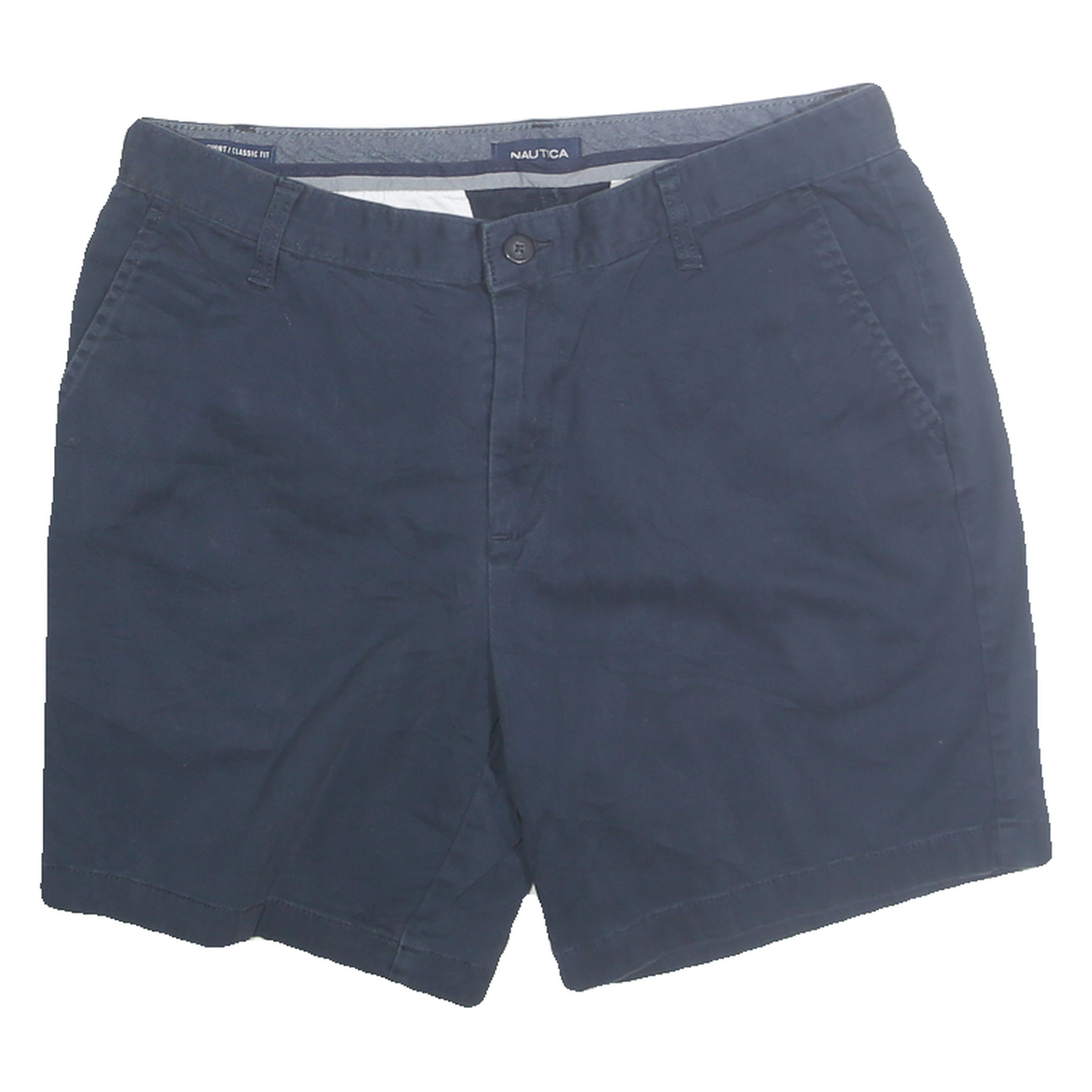NAUTICA Mens Shorts Navy Casual L W34 Classic Cotton Blend Refurbished - N/A refurbished available on Cerqular