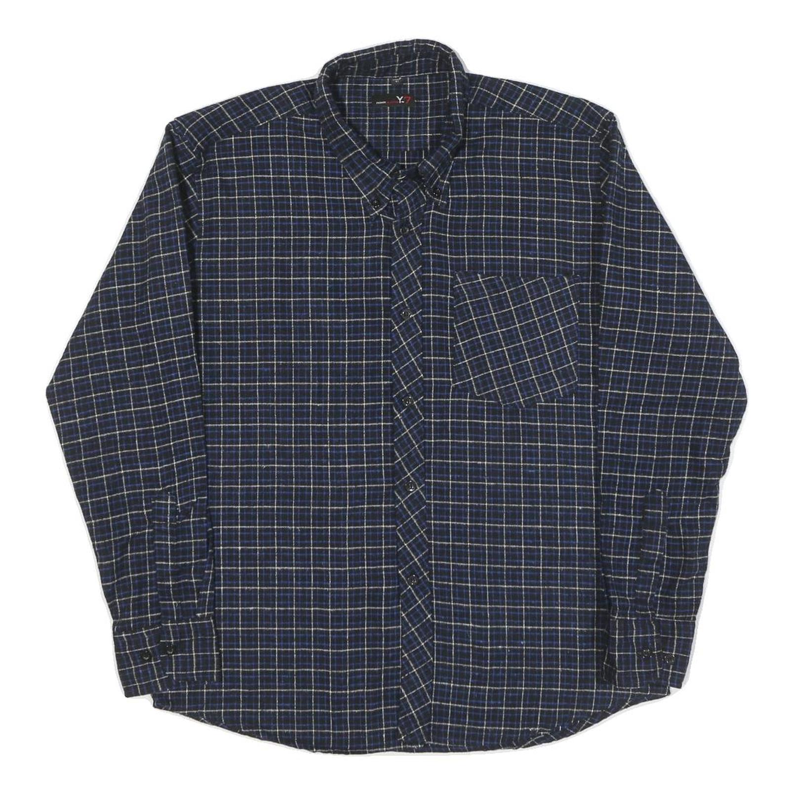 Buy Mens Blue Check Cotton Shirt L Casual Long Sleeve Button Collar Pocket Refurbished - $19.49 Mens Blue Check Cotton Shirt L Casual Long Sleeve Button Collar Pocket Refurbished - N/A refurbished available on Cerqular