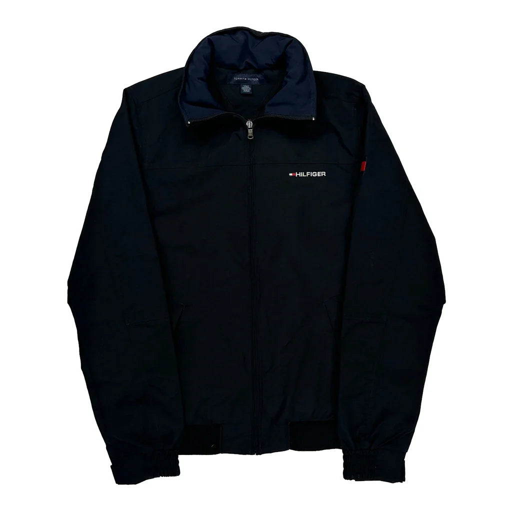 Tommy Hilfiger Spellout Jacket - XS Navy Polyester Refurbished - Thrifted (note: this is a term often used to describe second- refurbished available on Cerqular