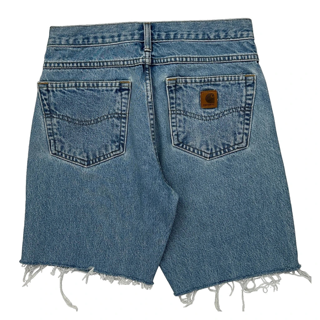 Carhartt Denim Shorts - 31W 10L Blue Cotton Refurbished - Thrifted (note: this is a term often used to describe second- refurbished available on Cerqular