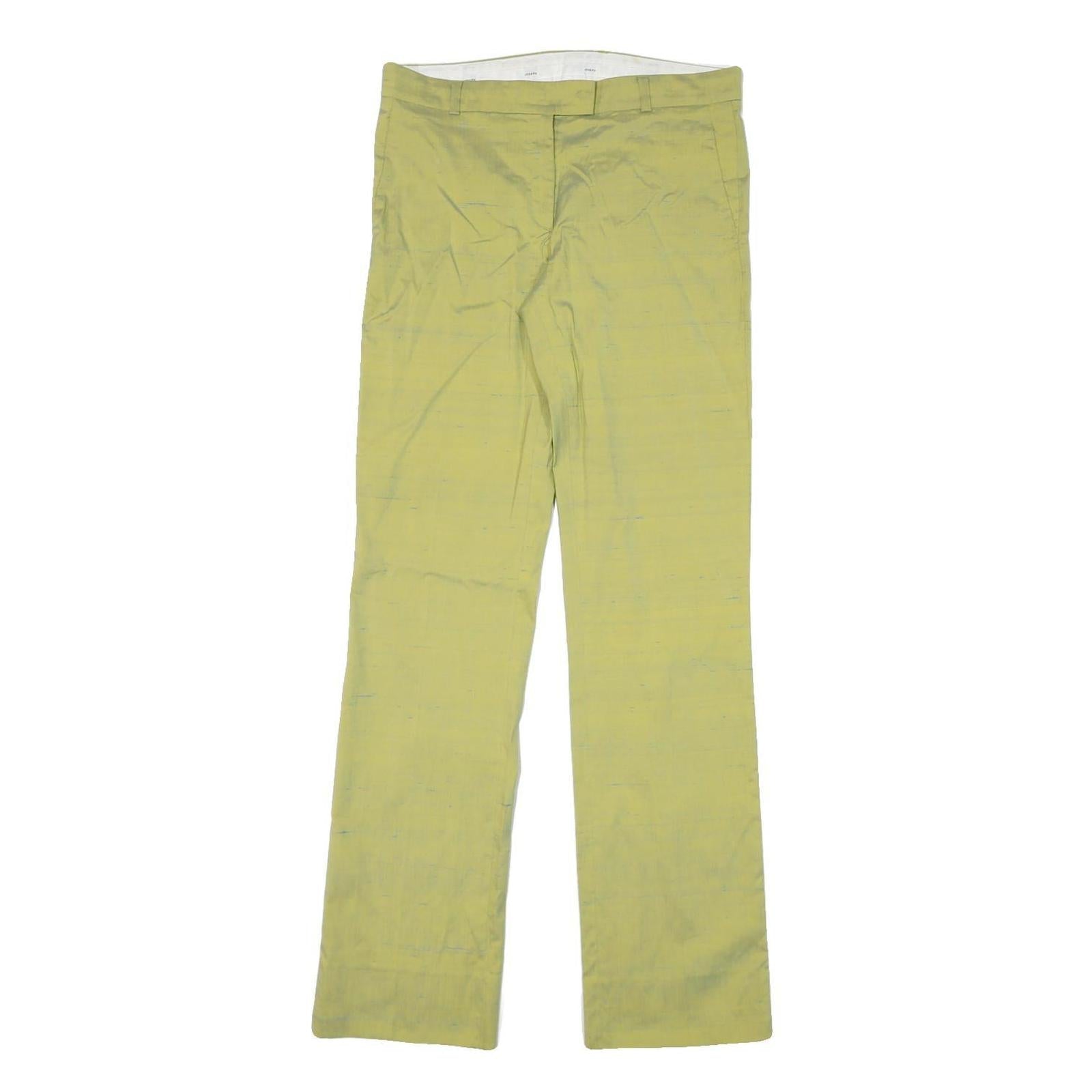 JOSEPH Womens Silk Blend Yellow Slim Straight Trousers W30 L32 Elegant Comfort Refurbished - N/A refurbished available on Cerqular