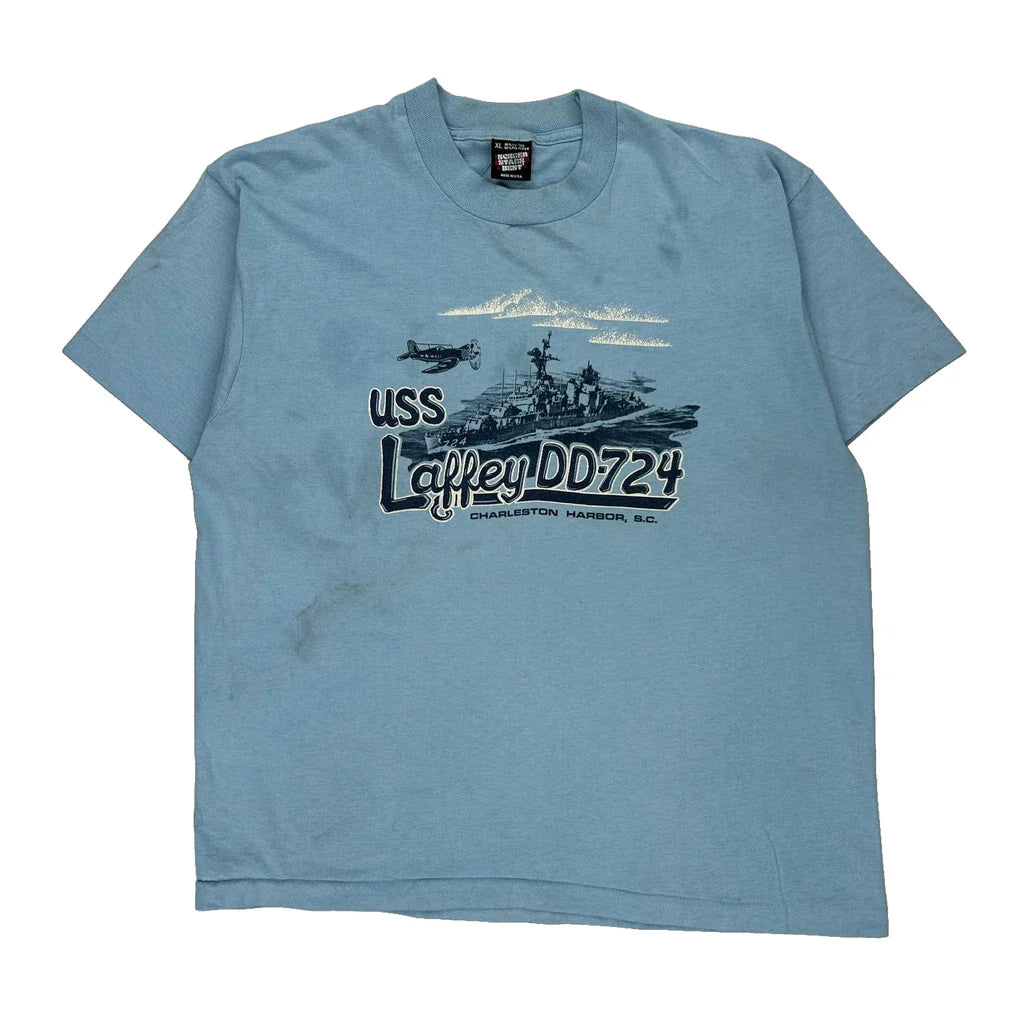 Buy USs Laffey Dd724 Screen Stars Single Stitch T-Shirt - XL Blue Cotton Blend Refurbished - $26.52 USs Laffey Dd724 Screen Stars Single Stitch T-Shirt - XL Blue Cotton Blend Refurbished - Thrifted (note: this is a term often used to describe second- refurbished available on Cerqular