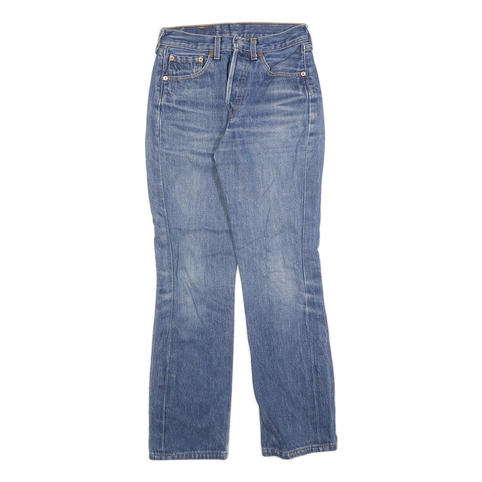 LEVI'S 501 Womens Jeans Blue Regular Straight Denim Medium W24 L28 Classic Refurbished - N/A refurbished available on Cerqular