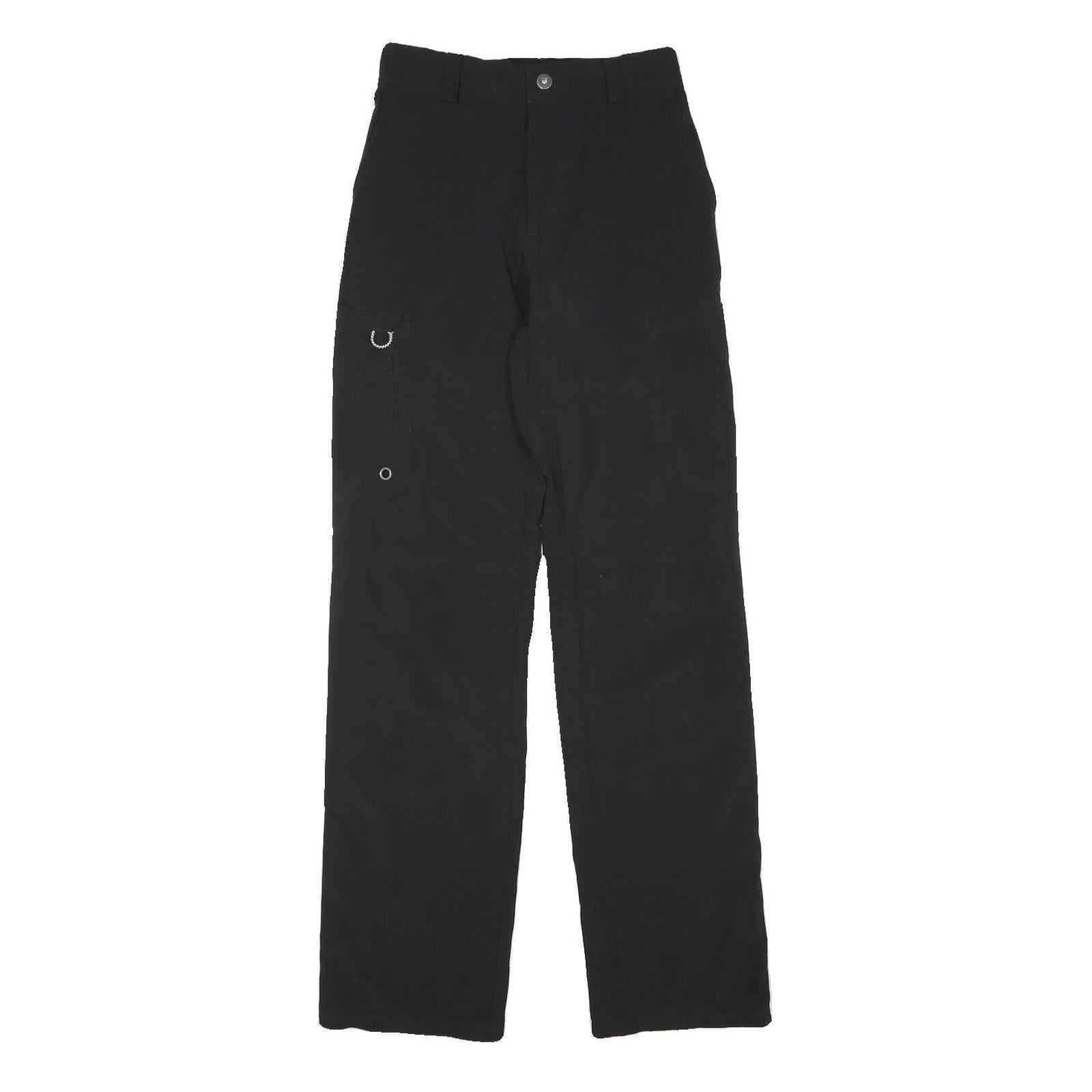 Black Womens Regular Fit Polyester Blend Zip Trousers W24 L31 Casual Workwear Refurbished - N/A refurbished available on Cerqular