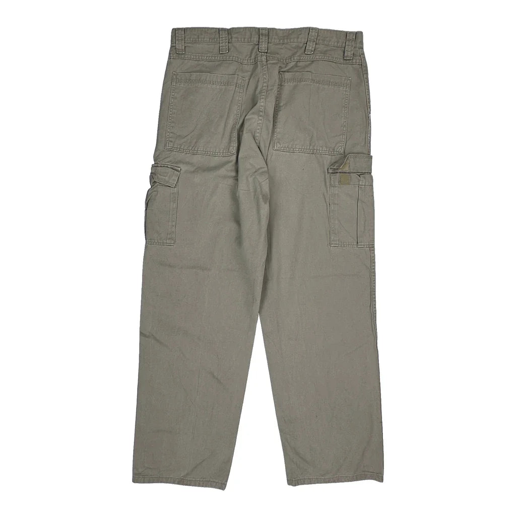 Wrangler Cargo Trousers - 36W 34L Beige Cotton Refurbished - Thrifted (note: this is a term often used to describe second- refurbished available on Cerqular