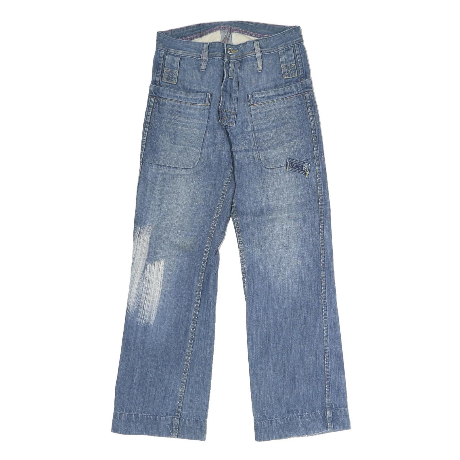 JEANS Womens Blue Regular Straight Denim Medium W28 L28 Faded Casual Wear Refurbished - N/A refurbished available on Cerqular