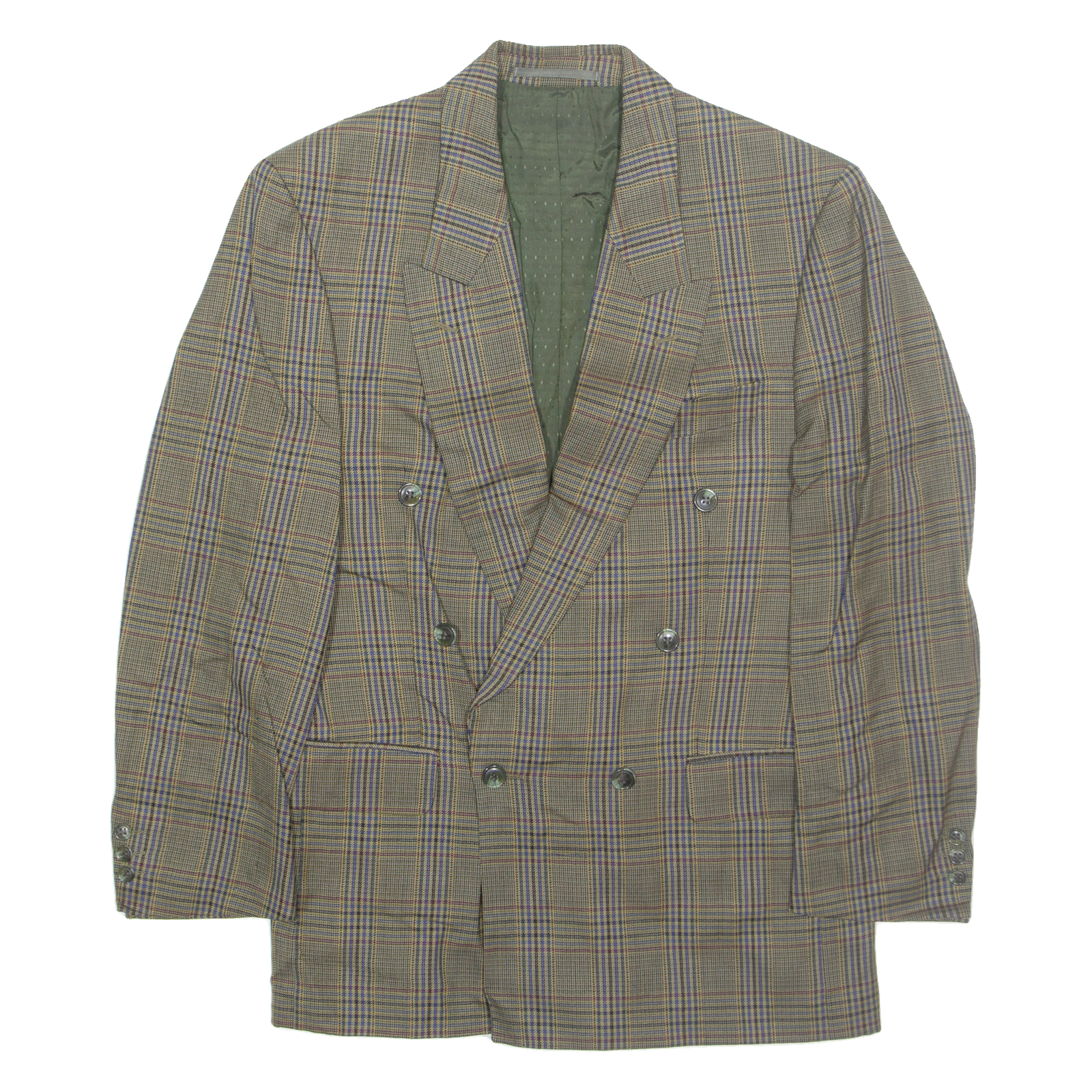 RITEX Mens Blazer Jacket Green Wool Plaid L Refurbished - N/A refurbished available on Cerqular