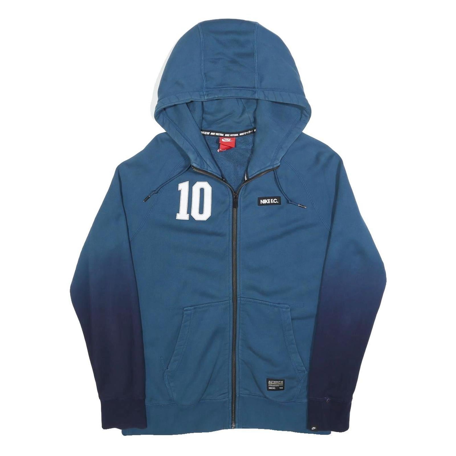 NIKE Mens Blue & Navy Football Hoodie Zip Up M 10 Nike F.C. Sportswear Refurbished - N/A refurbished available on Cerqular