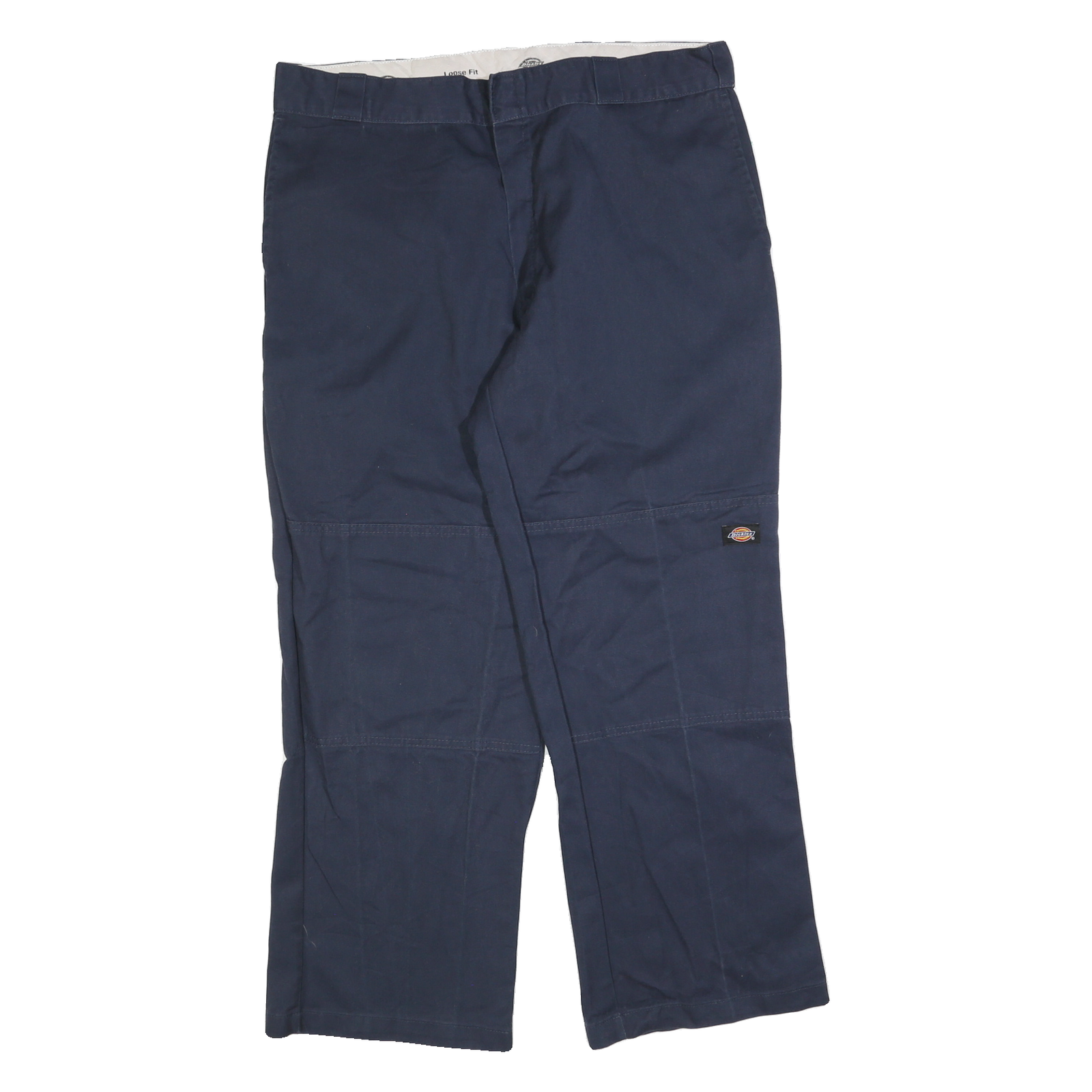 DICKIES Mens Cotton Blend Navy Loose Straight Trousers W36 L30 Workwear Utility Refurbished - N/A refurbished available on Cerqular