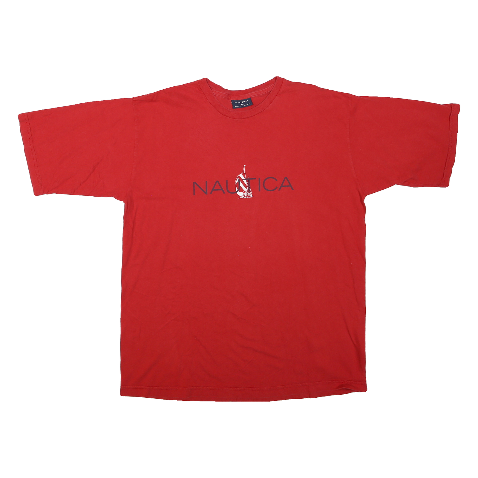 Buy NAUTICA Mens Red XL Graphic T-Shirt Short Sleeve Crew Neck Classic Cotton Blend Refurbished - $20.79 NAUTICA Mens Red XL Graphic T-Shirt Short Sleeve Crew Neck Classic Cotton Blend Refurbished - N/A refurbished available on Cerqular