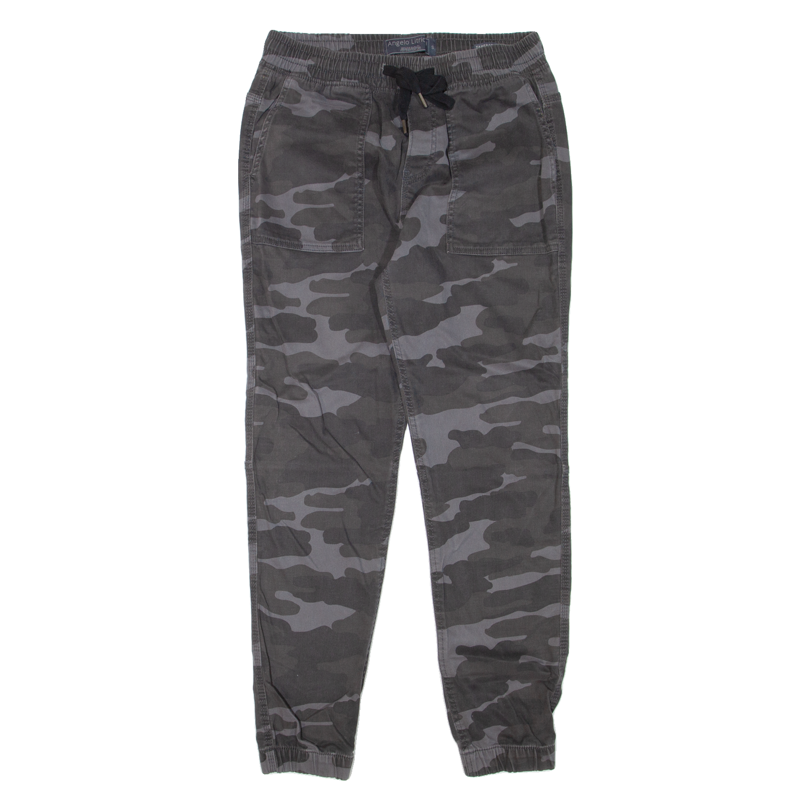 ANGELO LITRICO Camo Mens Trousers Grey Slim Tapered W28 L29 Refurbished - N/A refurbished available on Cerqular