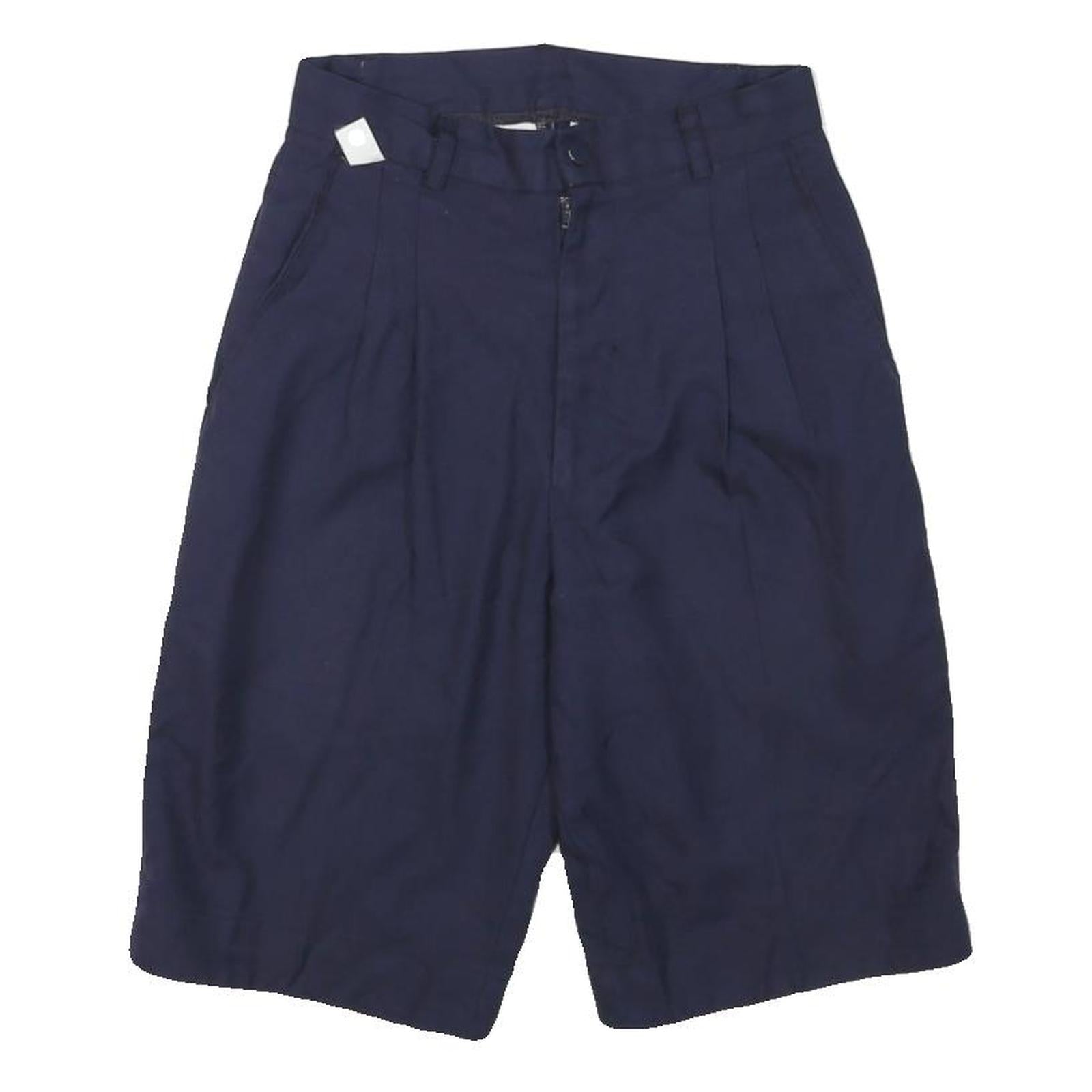 Womens Navy Casual Cotton Blend Shorts XXS W23 High Waist Relaxed Fit Refurbished - N/A refurbished available on Cerqular