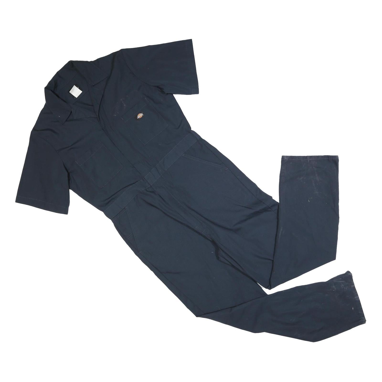 DICKIES Mens Navy Blue Cotton Blend Dungarees Relaxed Fit M W36 L32 Workwear Refurbished - N/A refurbished available on Cerqular