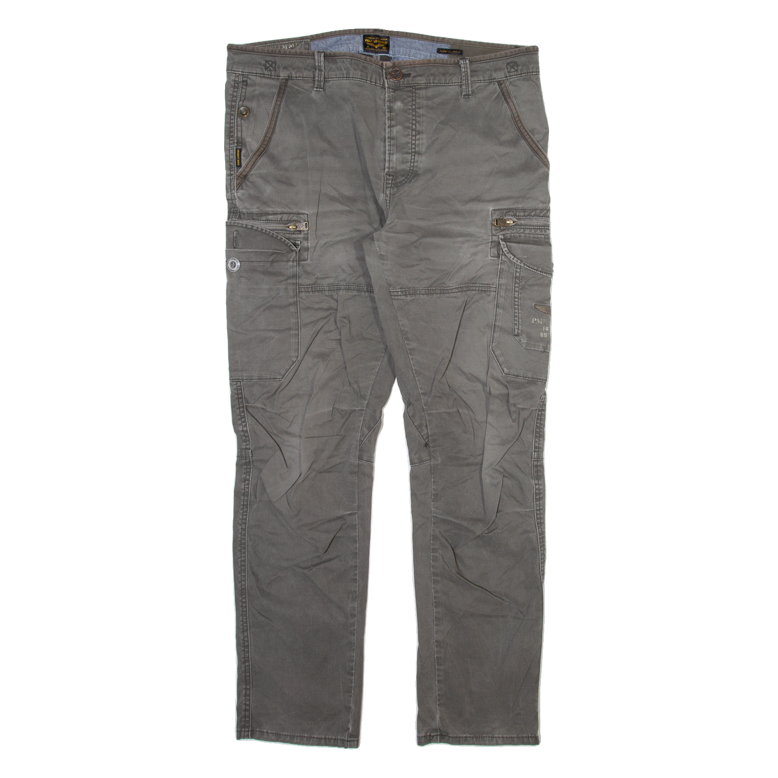 PME LEGEND Mens Trousers Grey Slim Straight W36 L31 Refurbished - N/A refurbished available on Cerqular
