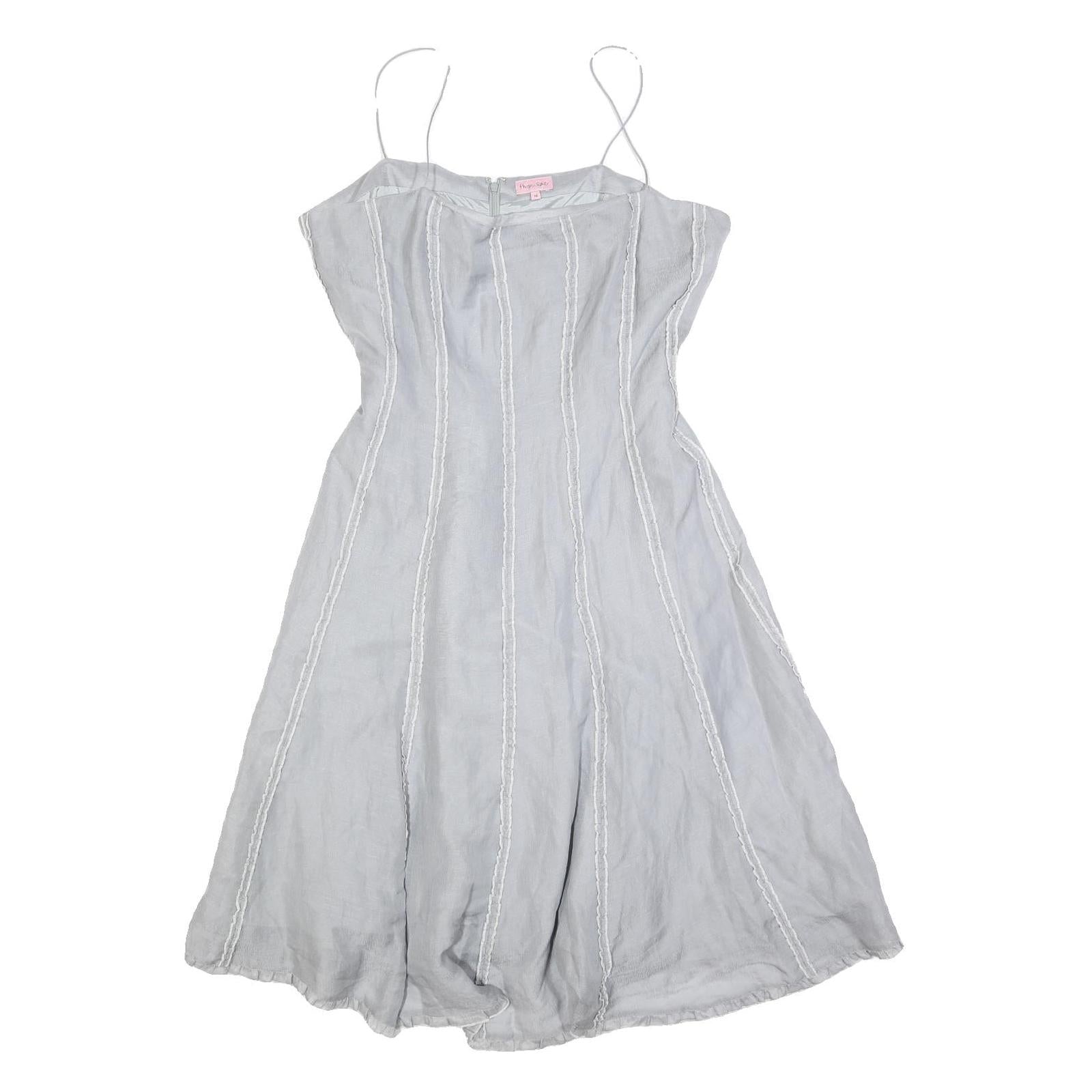 PHASE EIGHT Womens Light Blue Silk Blend Fit & Flare Sleeveless Midi Dress UK 16 Refurbished - N/A refurbished available on Cerqular