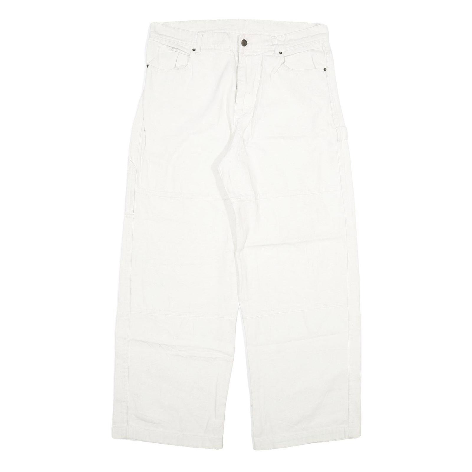 DICKIES Mens Jeans White Relaxed Loose Denim W33 L28 Workwear Zip Refurbished - N/A refurbished available on Cerqular