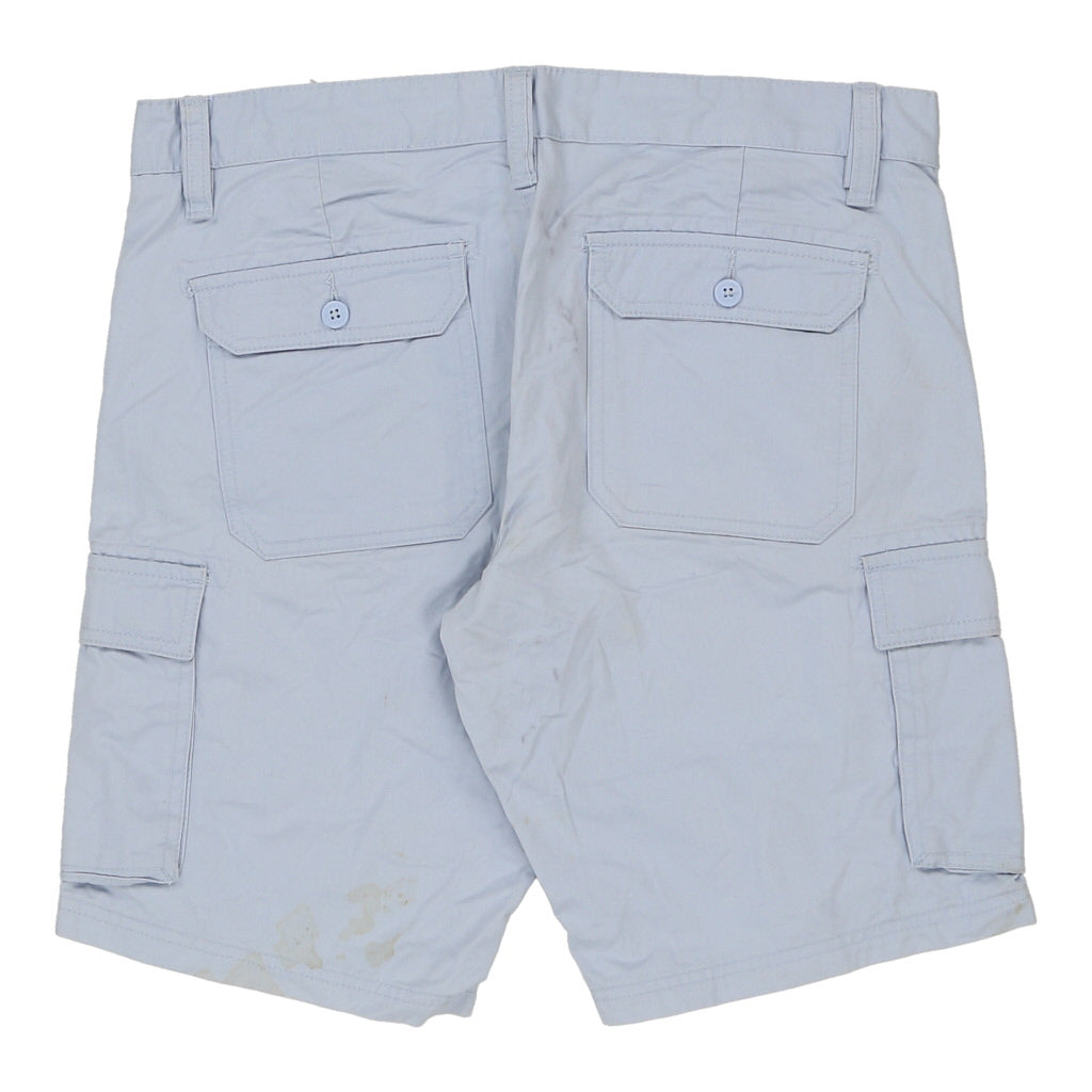 Cotton & Silk Cargo Shorts - 36W 11L Blue Cotton Refurbished - Thrifted (note: this is a term often used to describe second- refurbished available on Cerqular