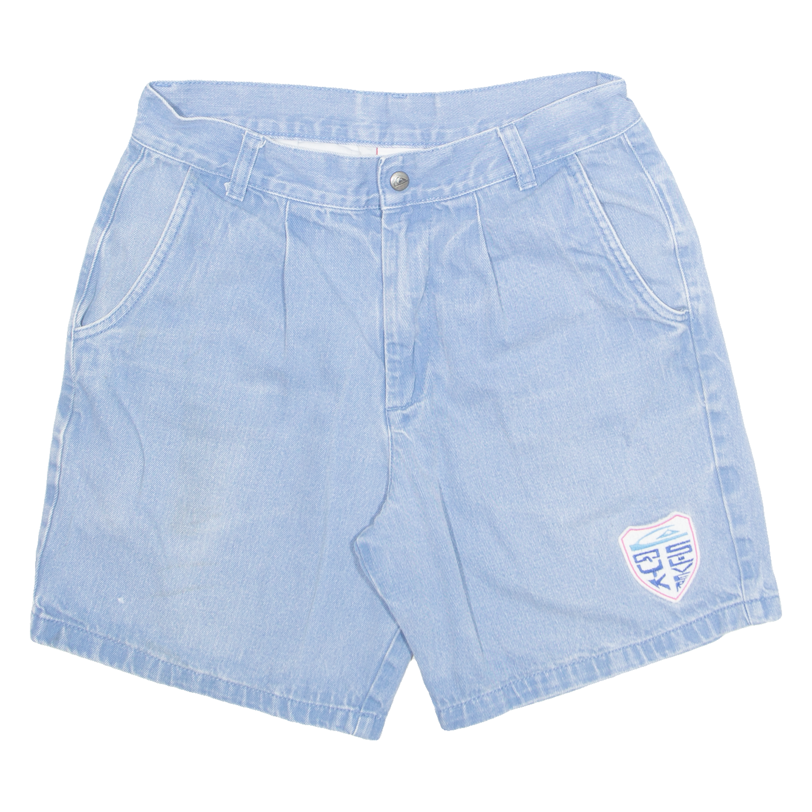 QUIKSILVER X Stranger Things Womens Denim Shorts Blue M W31 Refurbished - N/A refurbished available on Cerqular