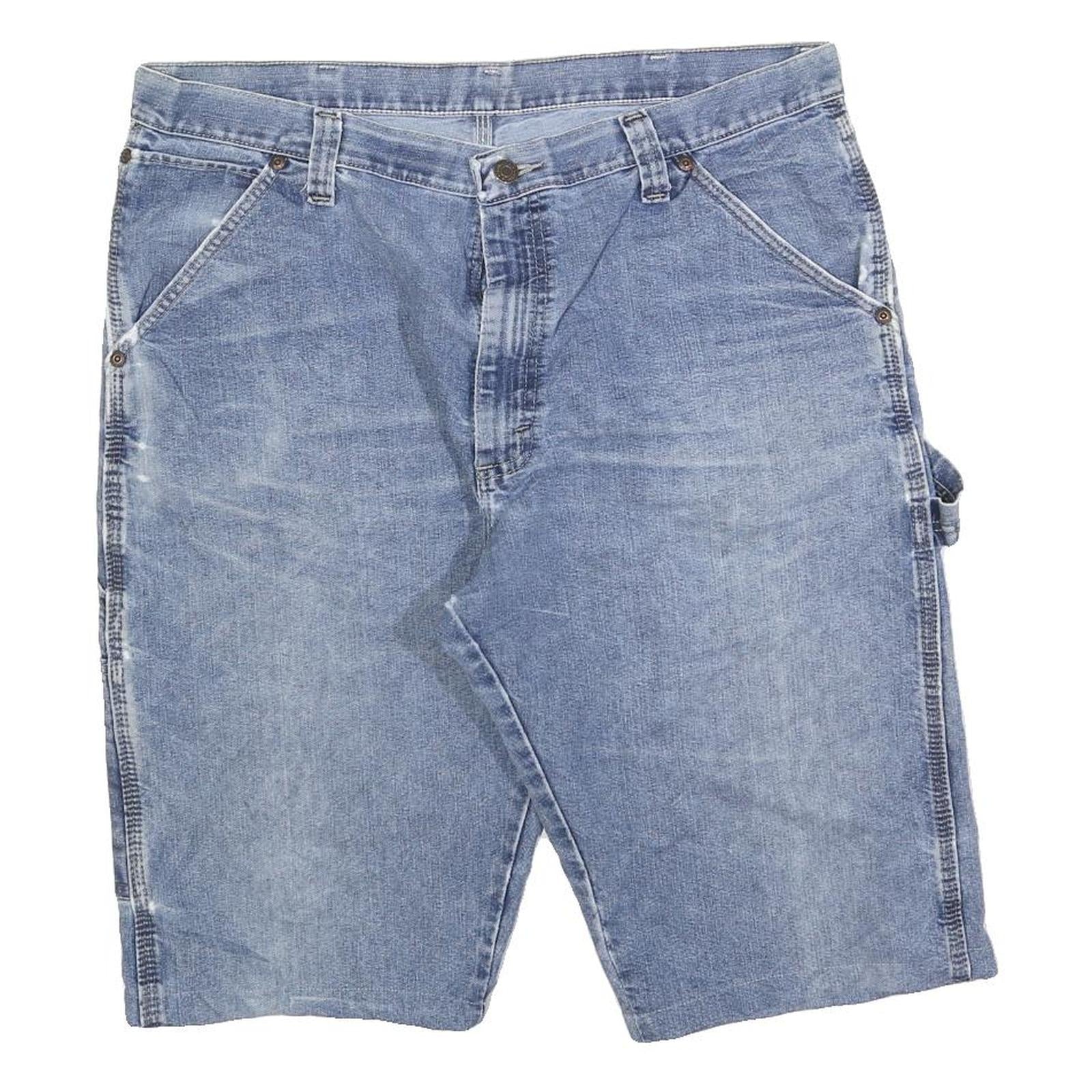 WRANGLER Mens Denim Blue Casual Shorts XL W38 Workwear Cotton Blend Refurbished - N/A refurbished available on Cerqular