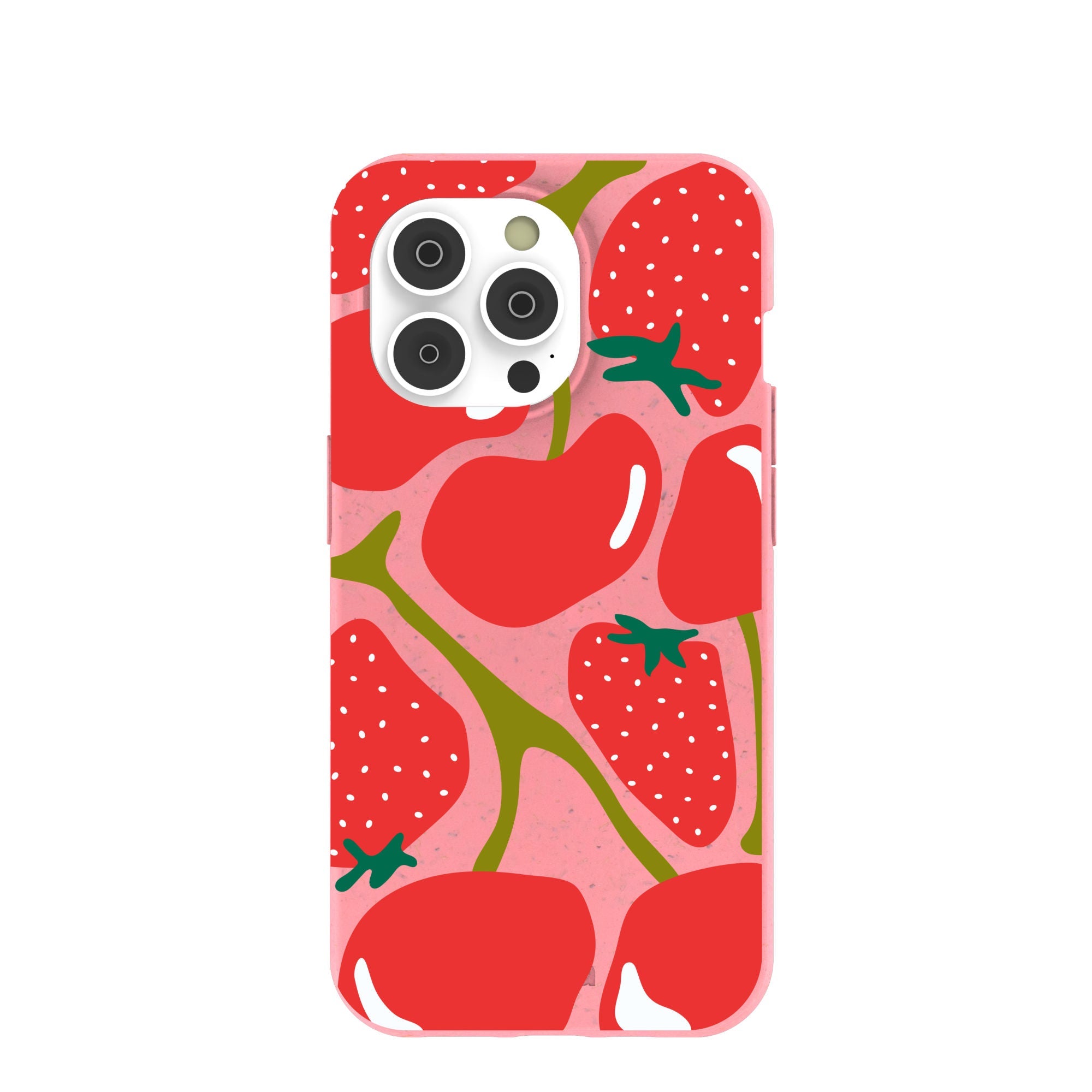 Bubblegum Pink Cherry Berry iPhone 14 Pro Case Refurbished - Pela Case refurbished available on Cerqular