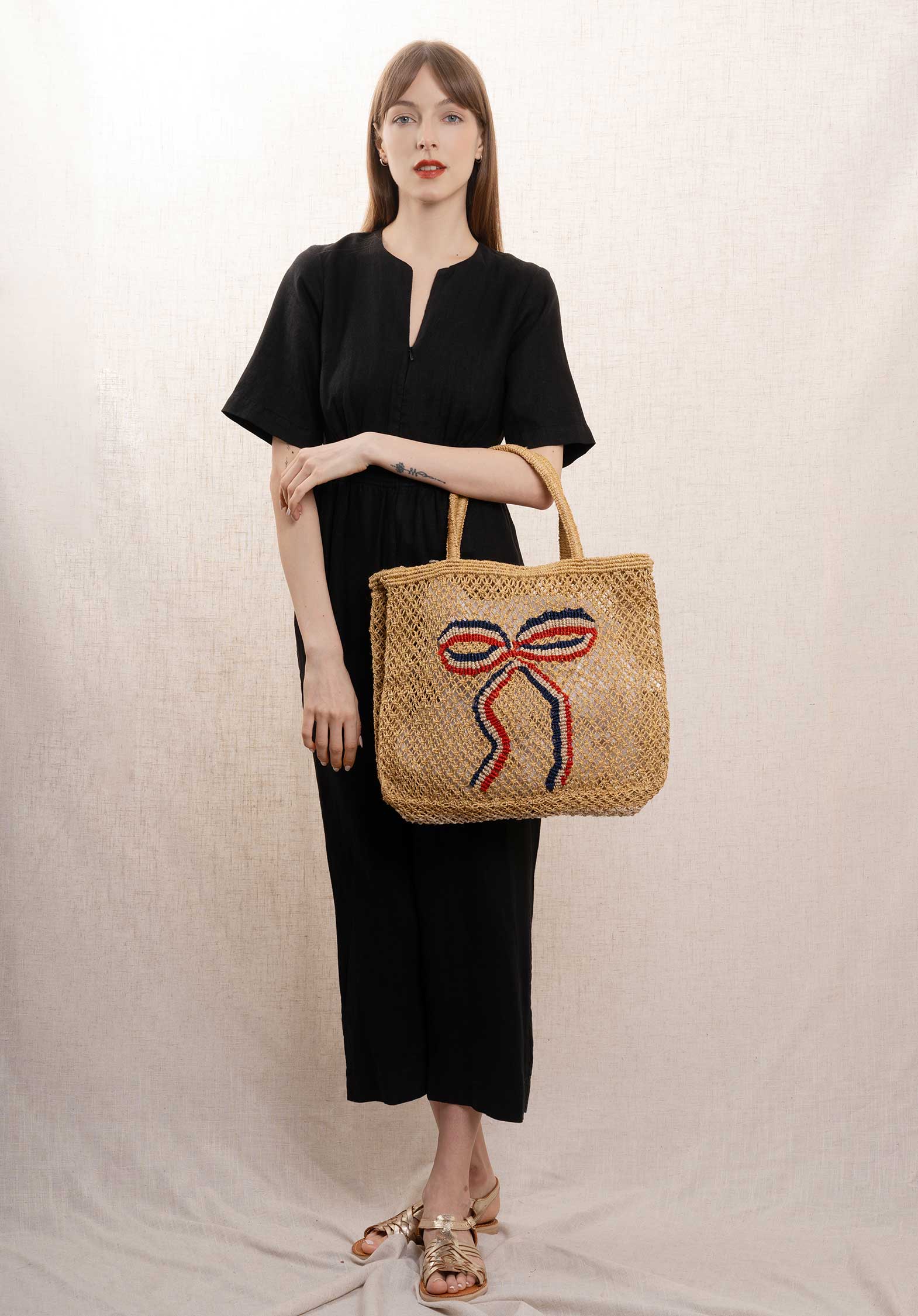Beach Bag Ribbon Small Mustard | Color: MUSTARD | Size: U Refurbished - N/A (I could not find a well-known brand with this name refurbished available on Cerqular
