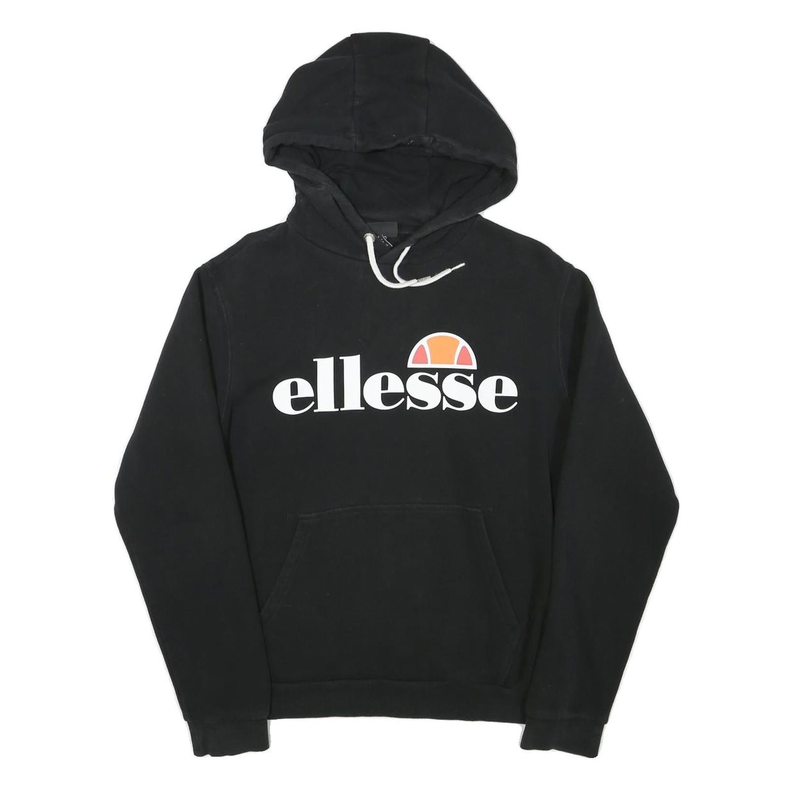 ELLESSE Womens Black Hoodie UK 10 Cotton Blend Hooded Sweatshirt Refurbished - N/A refurbished available on Cerqular