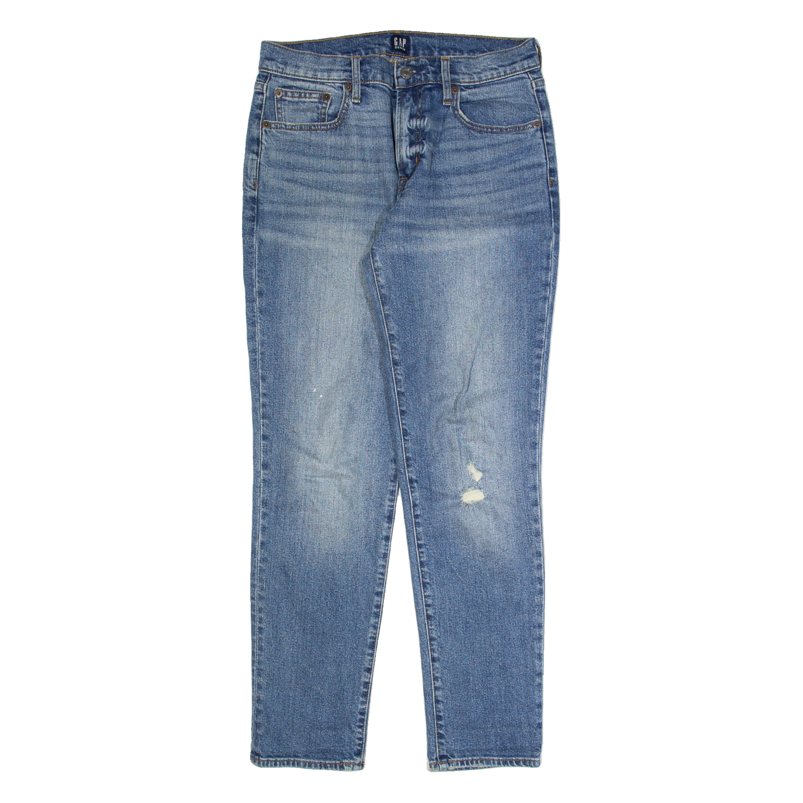 GAP Distressed Womens Jeans Blue Slim Tapered Stone Wash W28 L29 Refurbished - N/A refurbished available on Cerqular