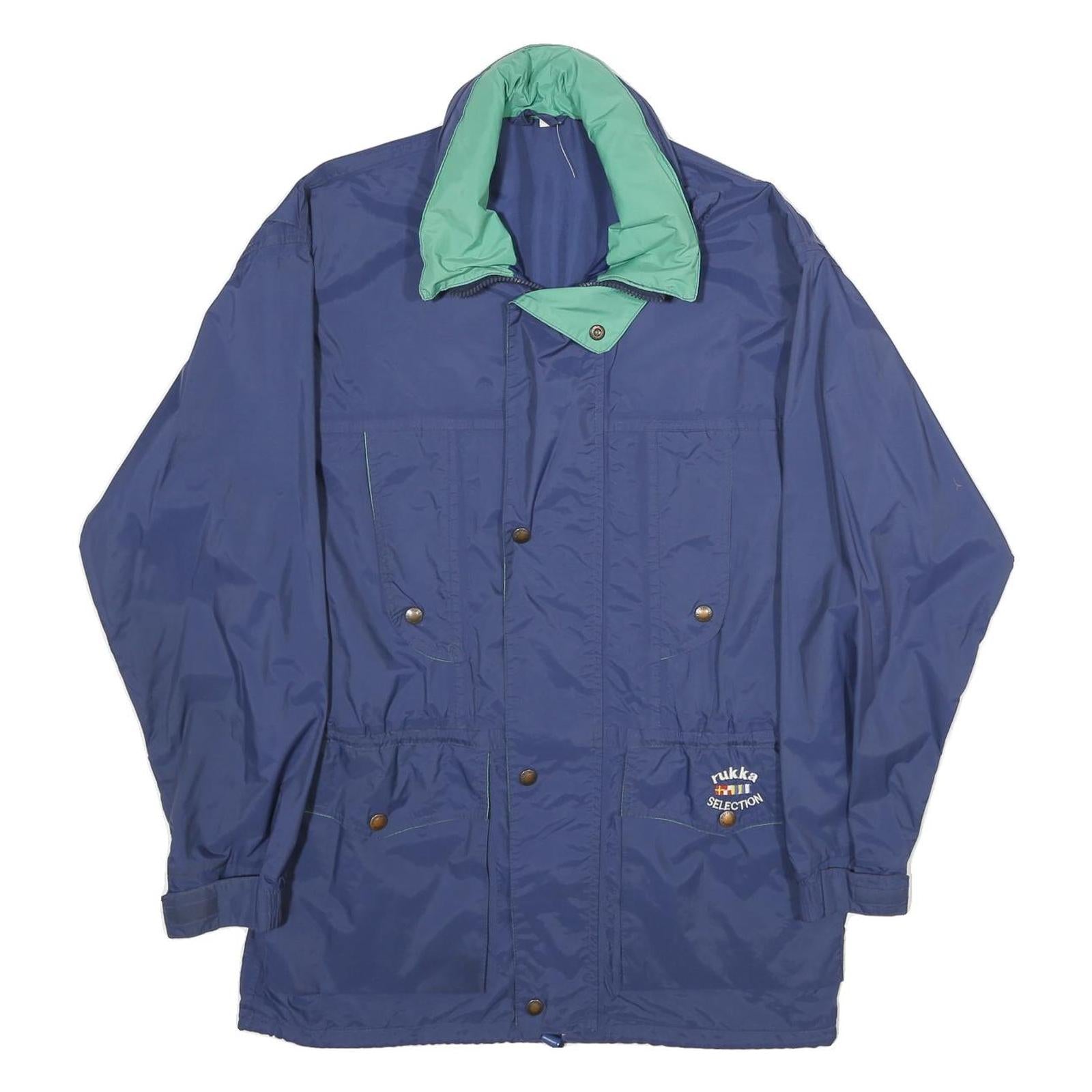 RUKKA Mens Blue Lightweight Jacket S Polyamide Plain Outdoor Zip Fastening Refurbished - N/A refurbished available on Cerqular