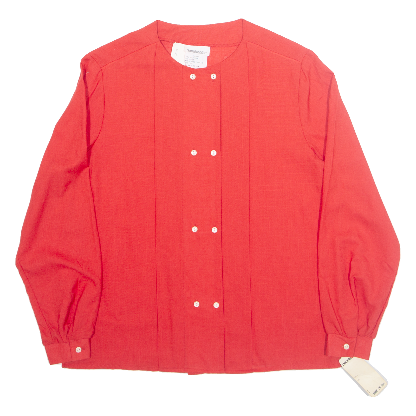 DONNELLY Womens Blouse Red Long Sleeve UK 10 Refurbished - N/A refurbished available on Cerqular