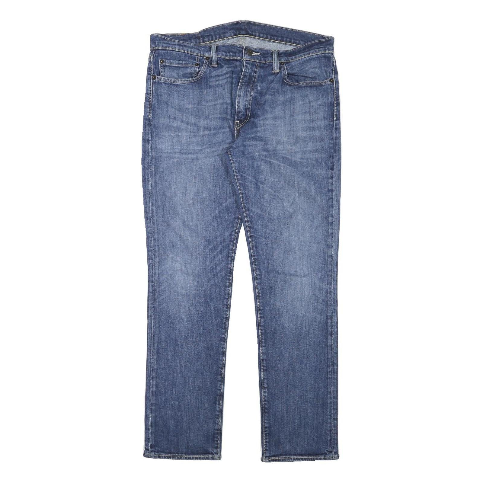 LEVI'S Mens Slim Blue Denim Light Zip Jeans W34 L30 Classic Comfort Stylish Fit Refurbished - N/A refurbished available on Cerqular