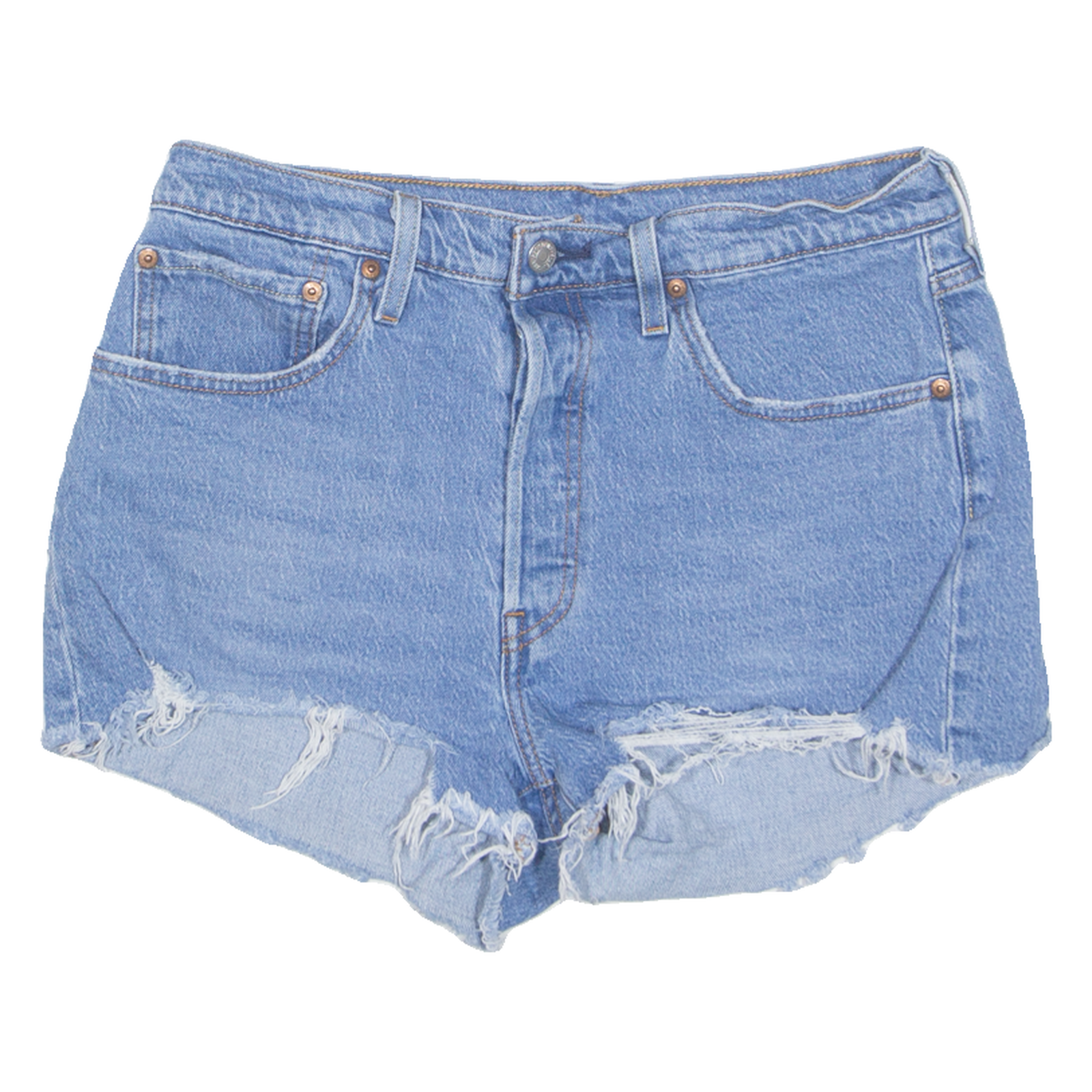 LEVI'S Cut Off 501 Womens Denim Shorts Blue Regular M W30 Refurbished - N/A refurbished available on Cerqular