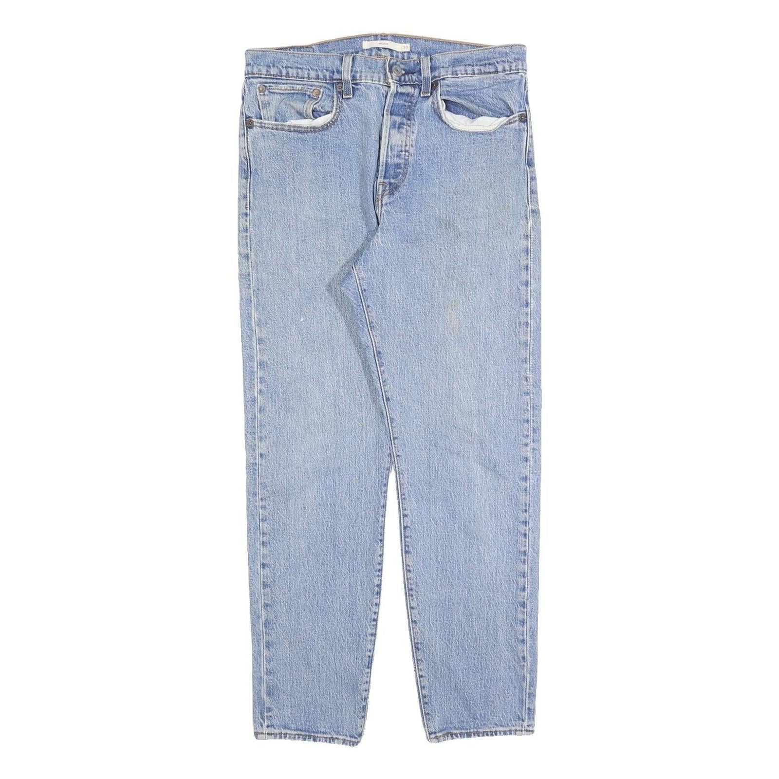 LEVI'S Womens Jeans Blue Regular Straight Denim Light W30 L27 Classic Button Fly Refurbished - N/A refurbished available on Cerqular