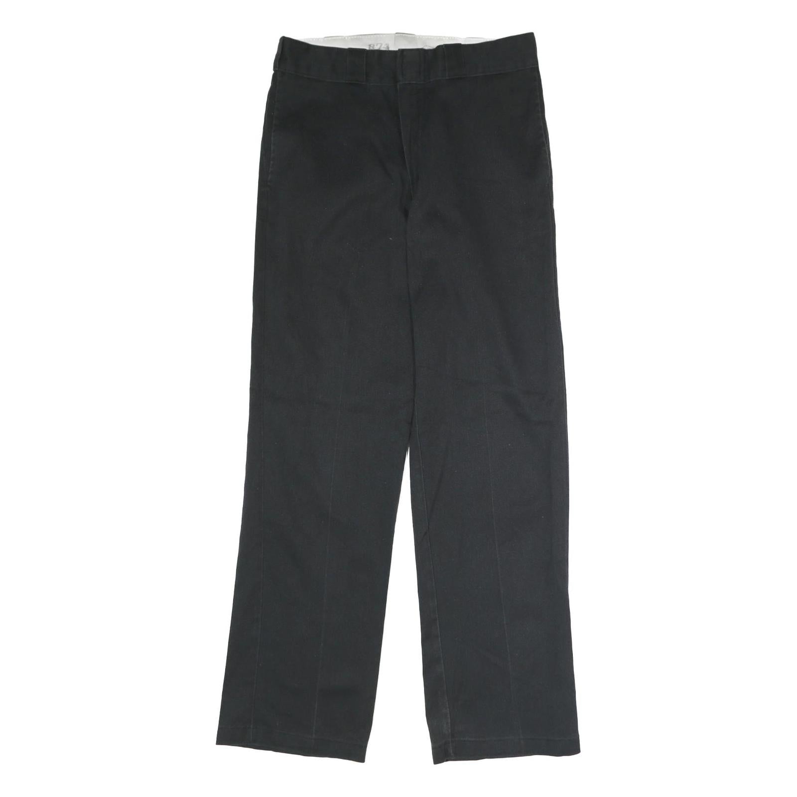DICKIES Mens Polyester Blend Black Classic Straight Trousers W32 L32 Workwear Refurbished - N/A refurbished available on Cerqular