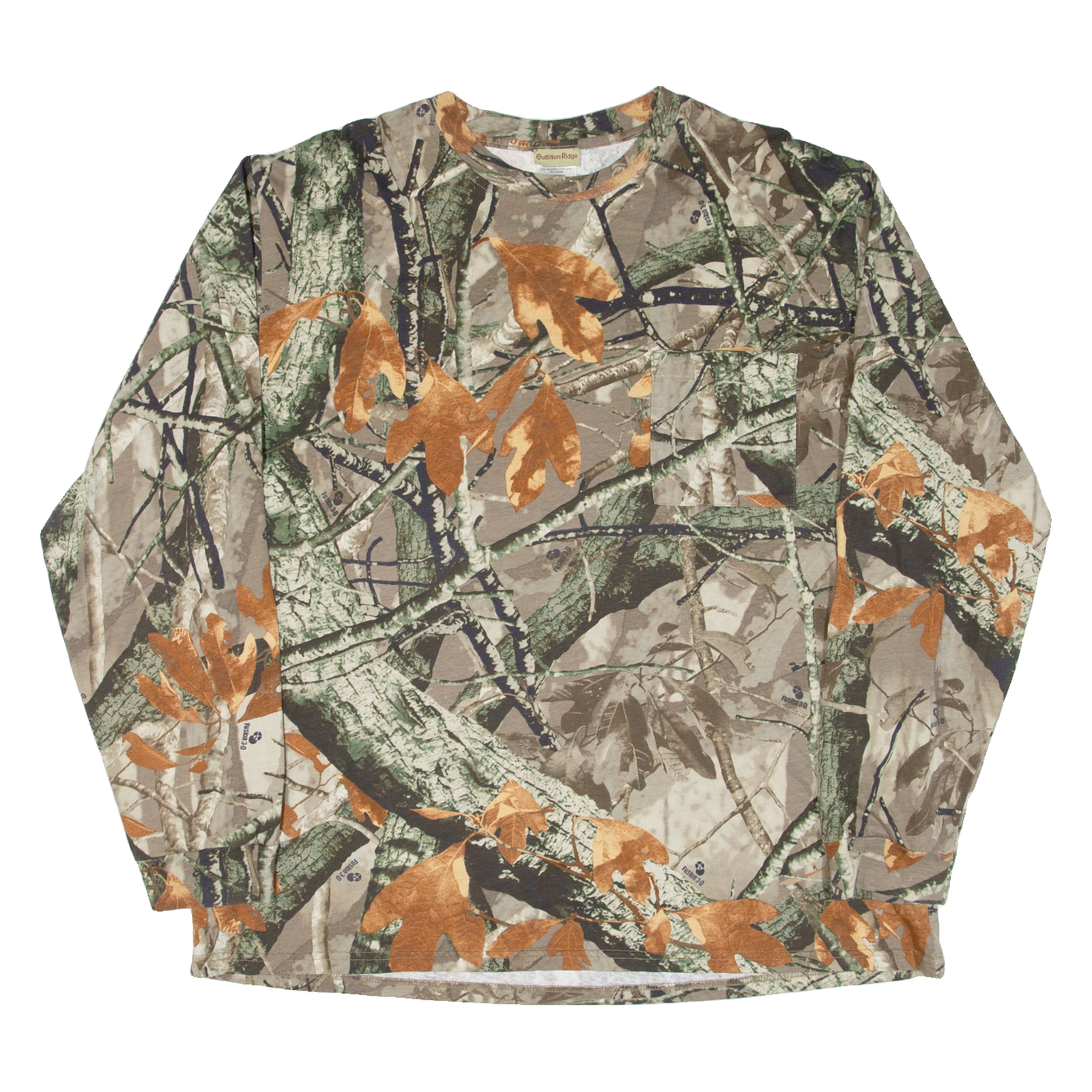 OUTFITTERS RIDGE Camouflage Mens T-Shirt Brown Long Sleeve XL Refurbished - N/A refurbished available on Cerqular