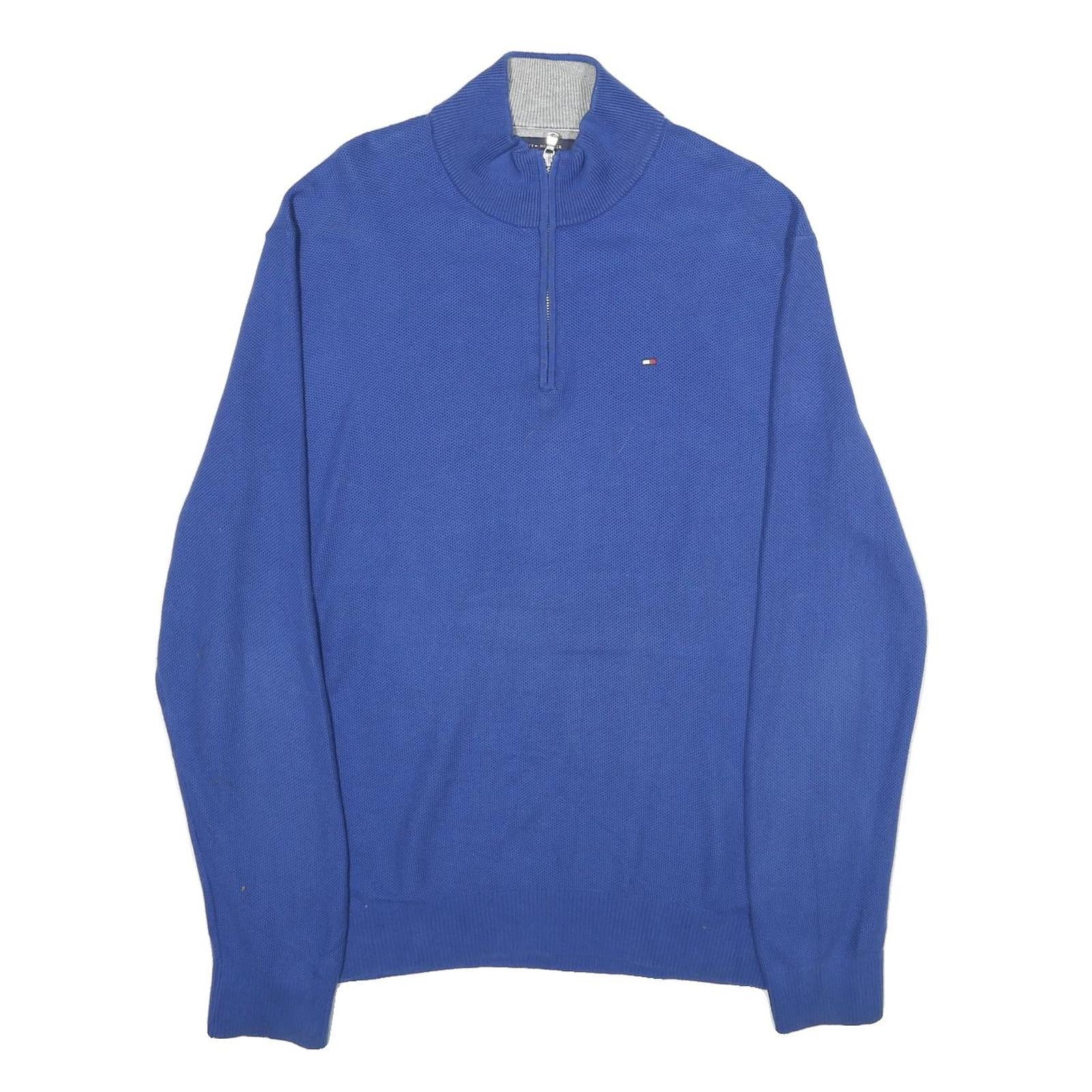 Buy TOMMY HILFIGER Mens Blue Pullover Plain Cotton Half Zip Jumper XL Classic Fit Refurbished - $49.39 TOMMY HILFIGER Mens Blue Pullover Plain Cotton Half Zip Jumper XL Classic Fit Refurbished - N/A refurbished available on Cerqular