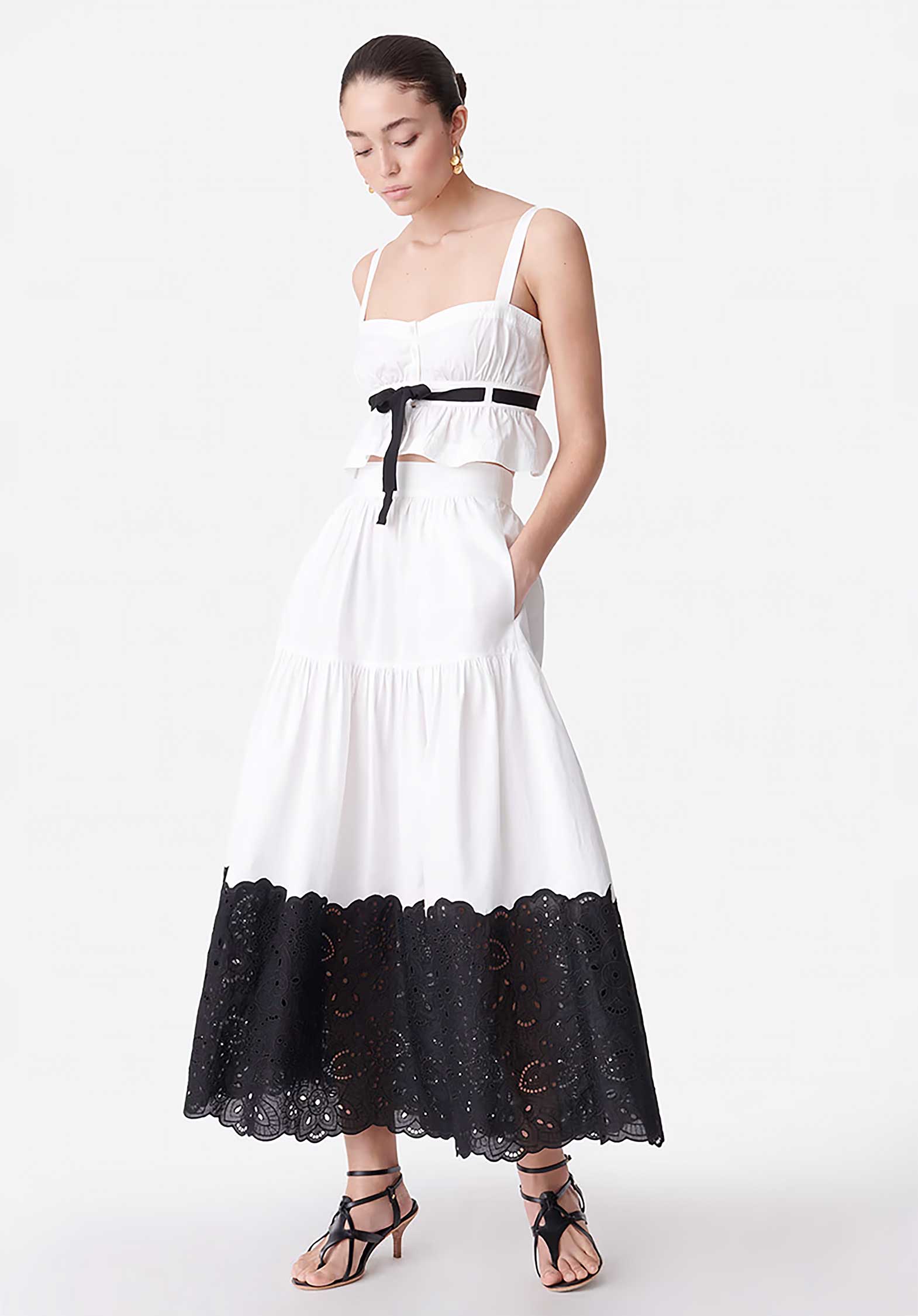 Skirt 4eca01-v07216 White | Color: WHITE | Size: FR-40 Refurbished - N/A (I could not find a well-known brand with this name refurbished available on Cerqular