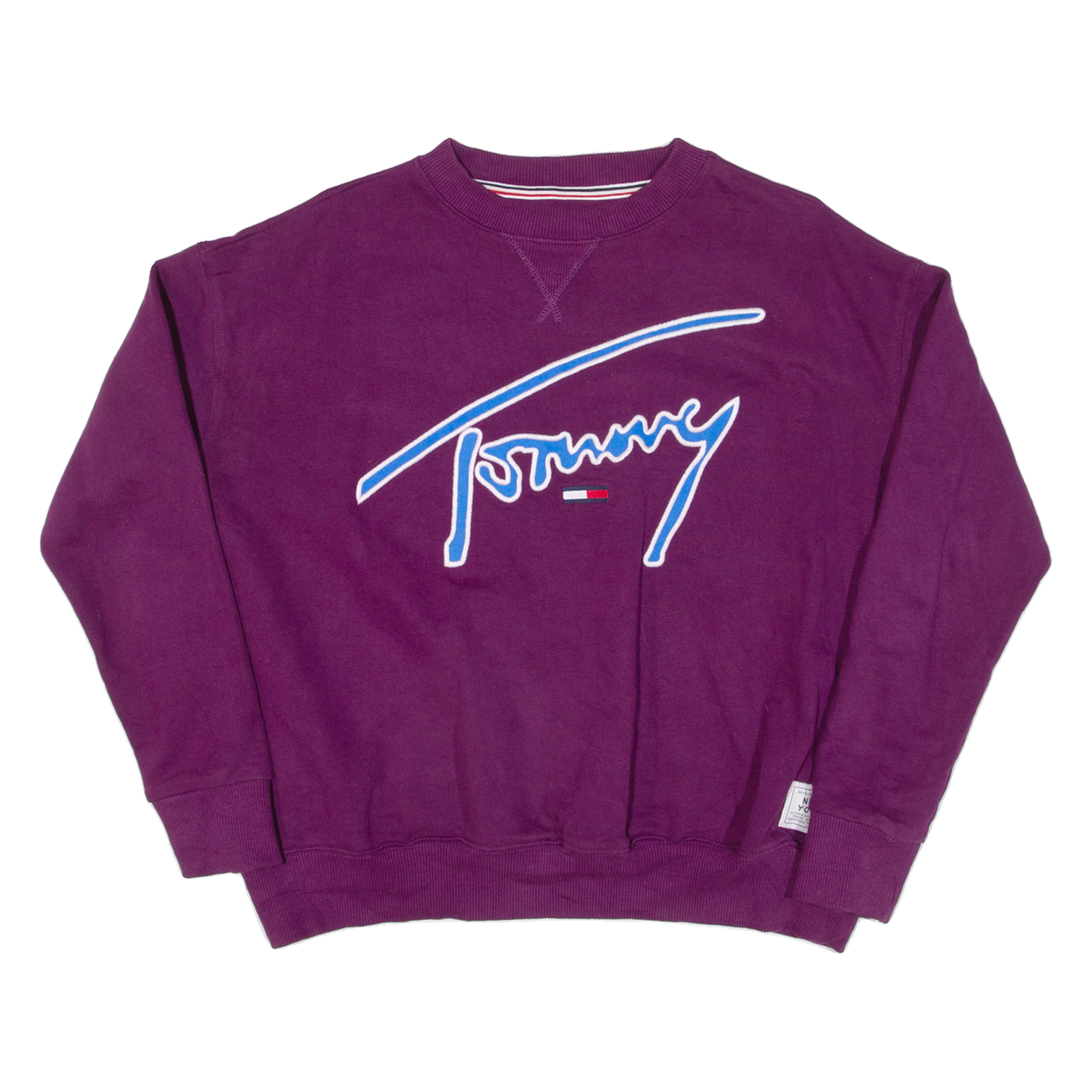 TOMMY JEANS Womens Sweatshirt Purple L Refurbished - N/A refurbished available on Cerqular