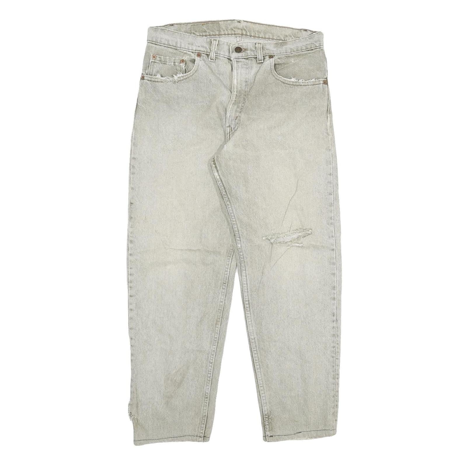 LEVI'S Womens Grey Straight Denim Rinse Relaxed Fit Cotton Blend W32 L28 Casual Refurbished - N/A refurbished available on Cerqular