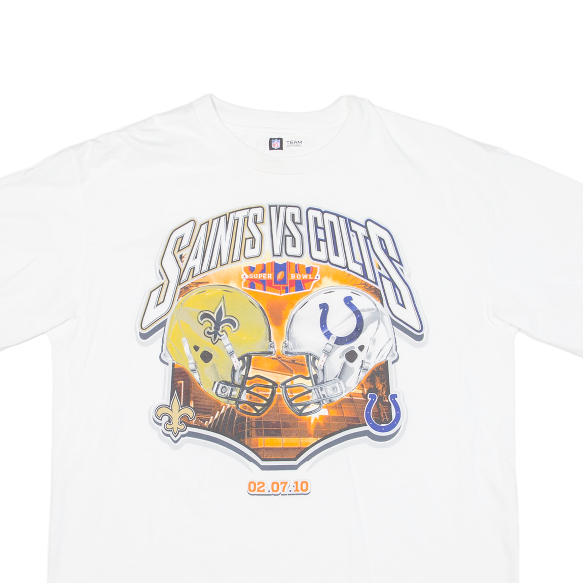 NFL Saints Vs Colts Mens T-Shirt White USA L Refurbished - N/A refurbished available on Cerqular