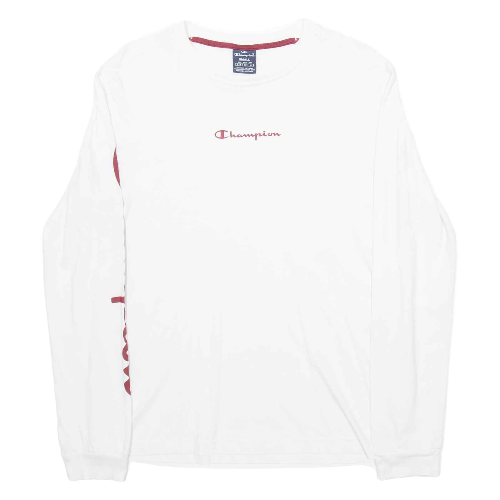CHAMPION Womens T-Shirt White Long Sleeve S Refurbished - N/A refurbished available on Cerqular